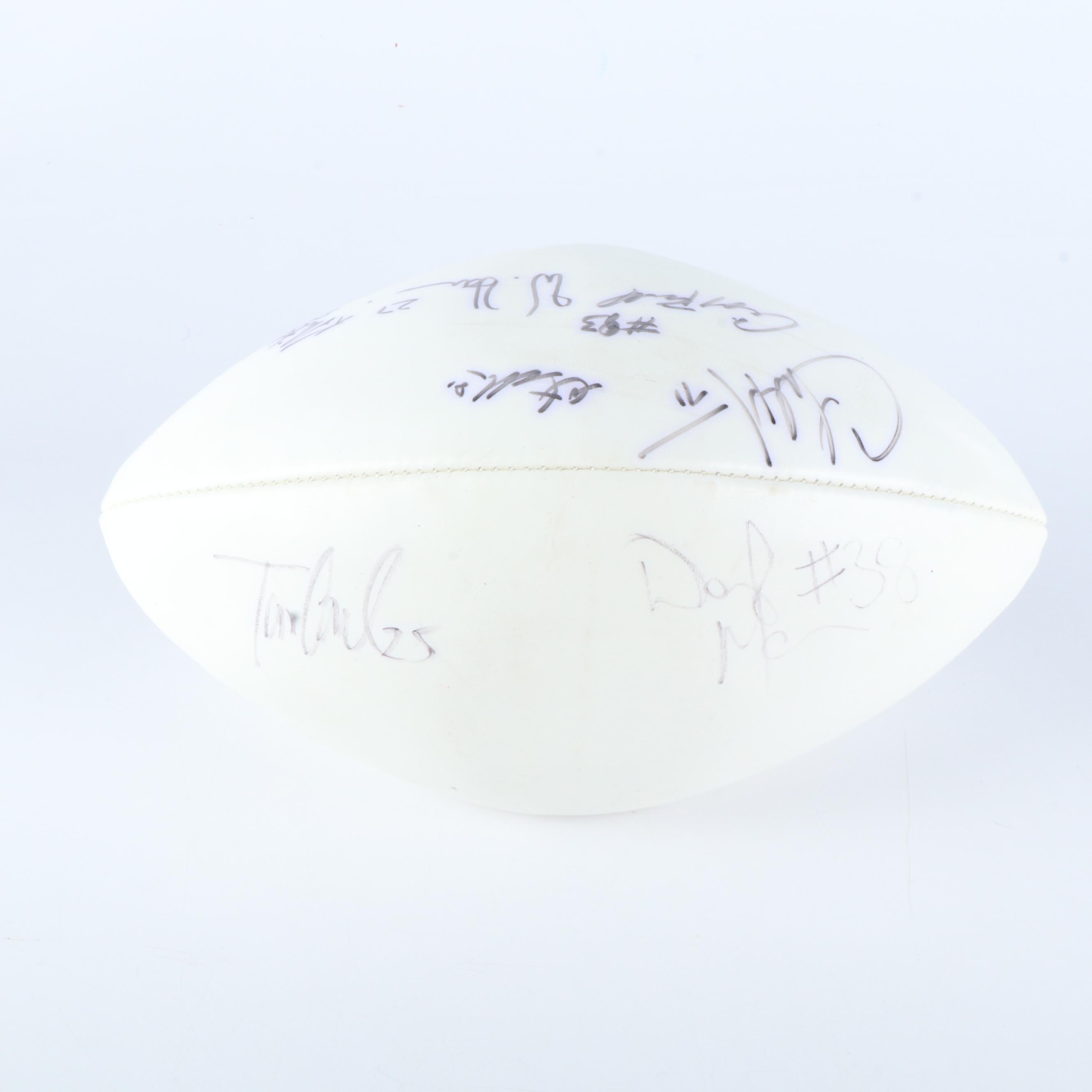 Washington Redskins Team Signed Football Featuring Art Monk and Tom Carter
