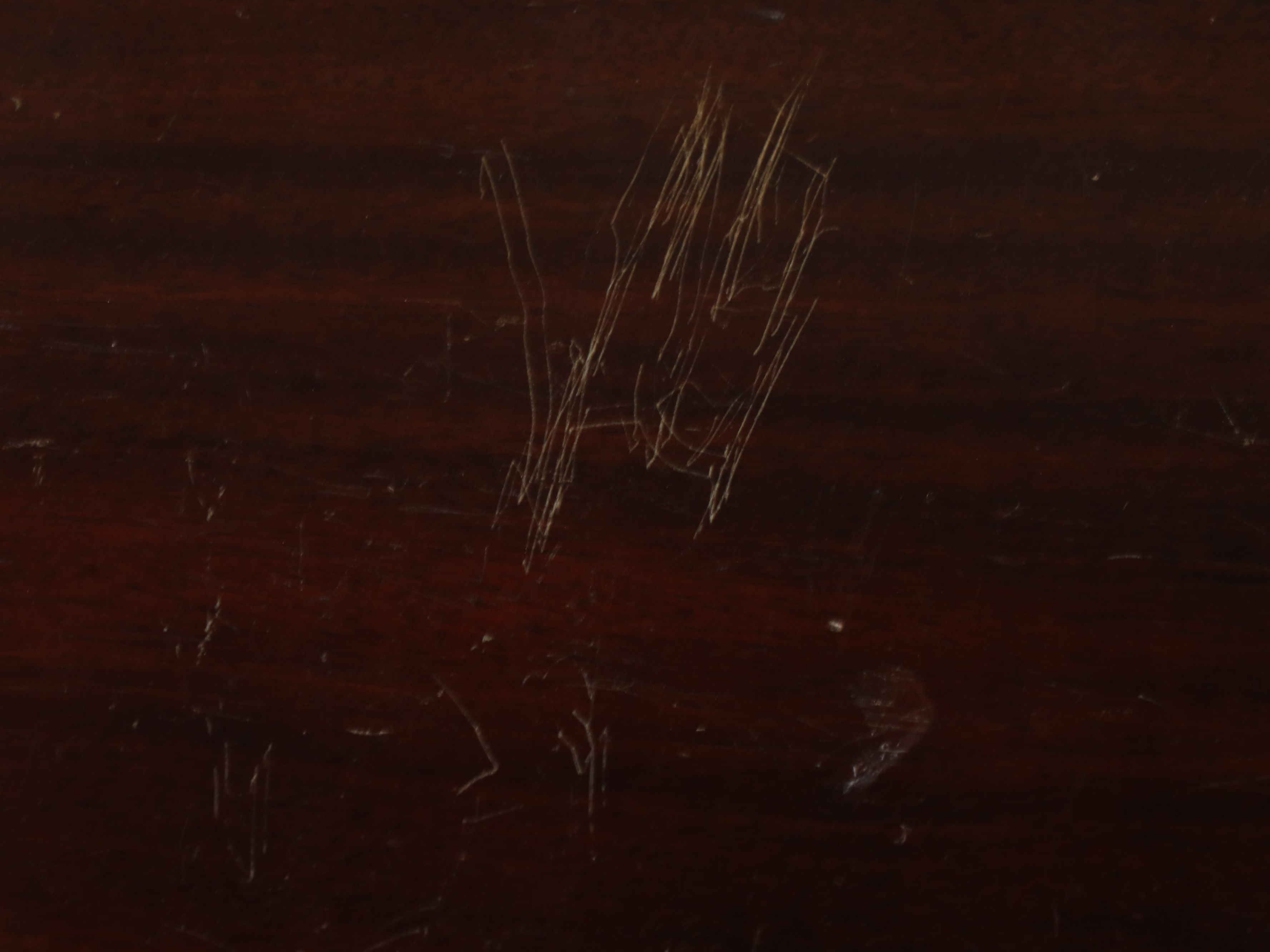 George III Style Mahogany Kidney Shaped Desk