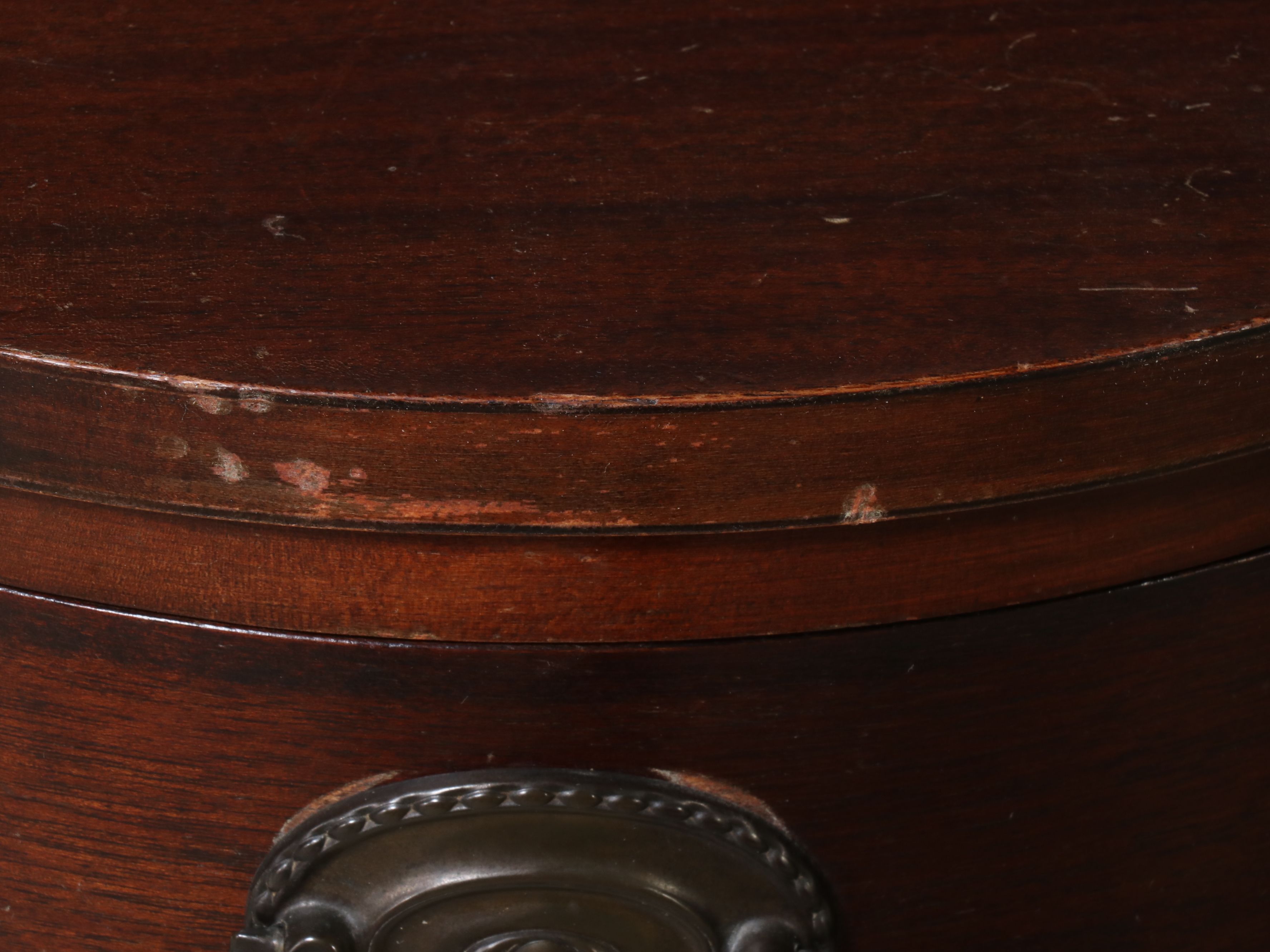 George III Style Mahogany Kidney Shaped Desk