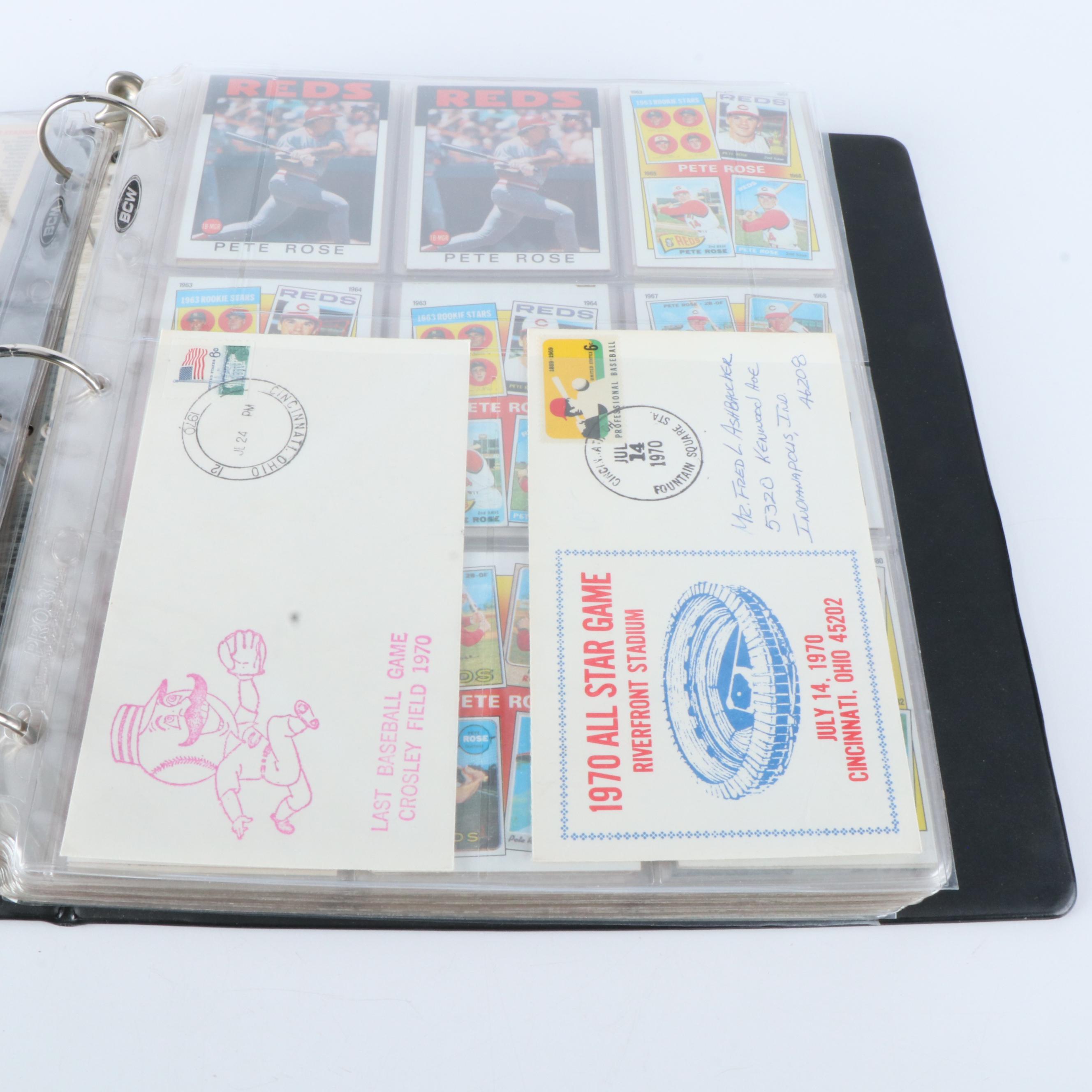 Cincinnati Reds Team Schedules, Postal Covers, and Baseball Cards, 1970s-2010s