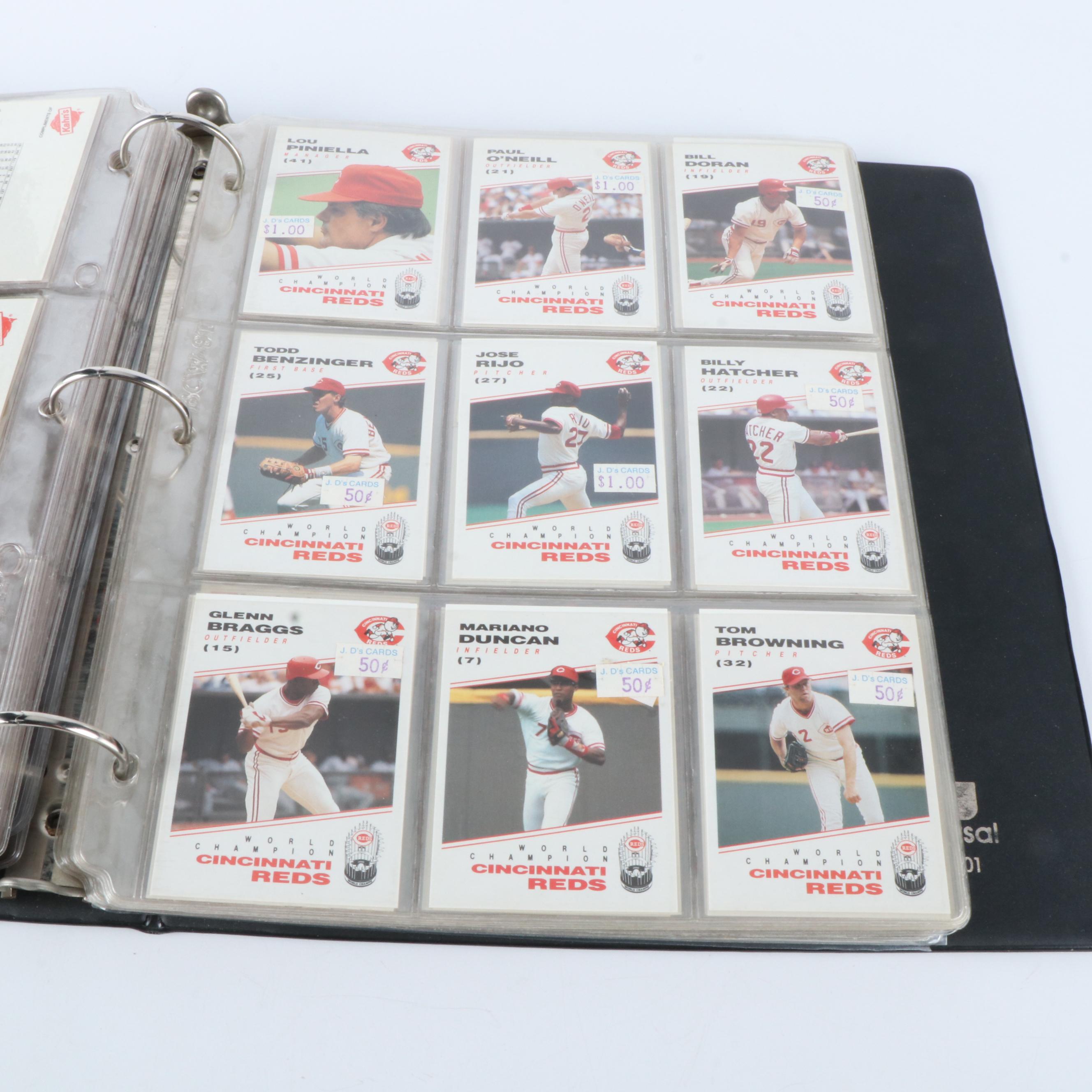 Cincinnati Reds Team Schedules, Postal Covers, and Baseball Cards, 1970s-2010s