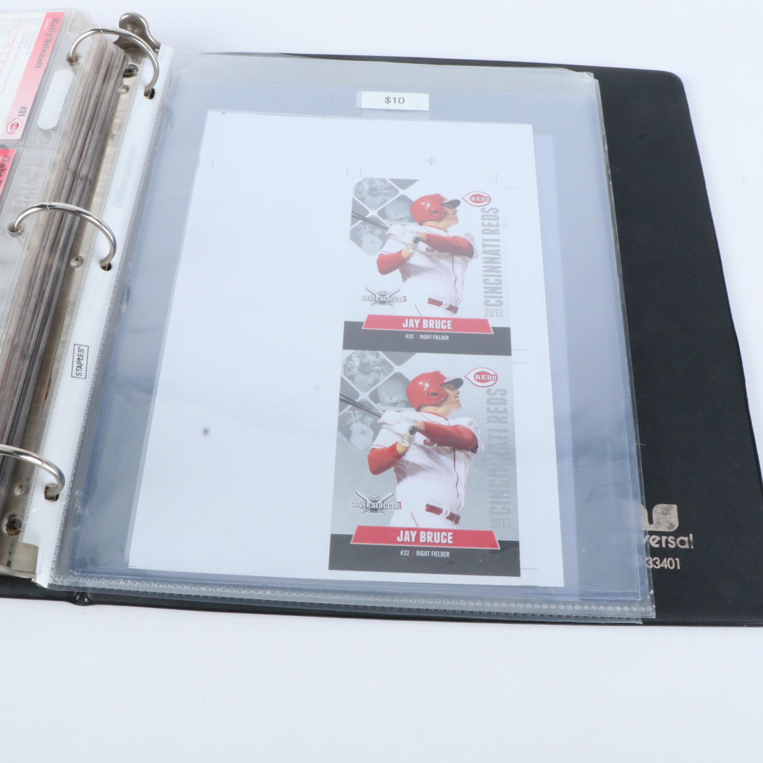 Cincinnati Reds Team Schedules, Postal Covers, and Baseball Cards, 1970s-2010s