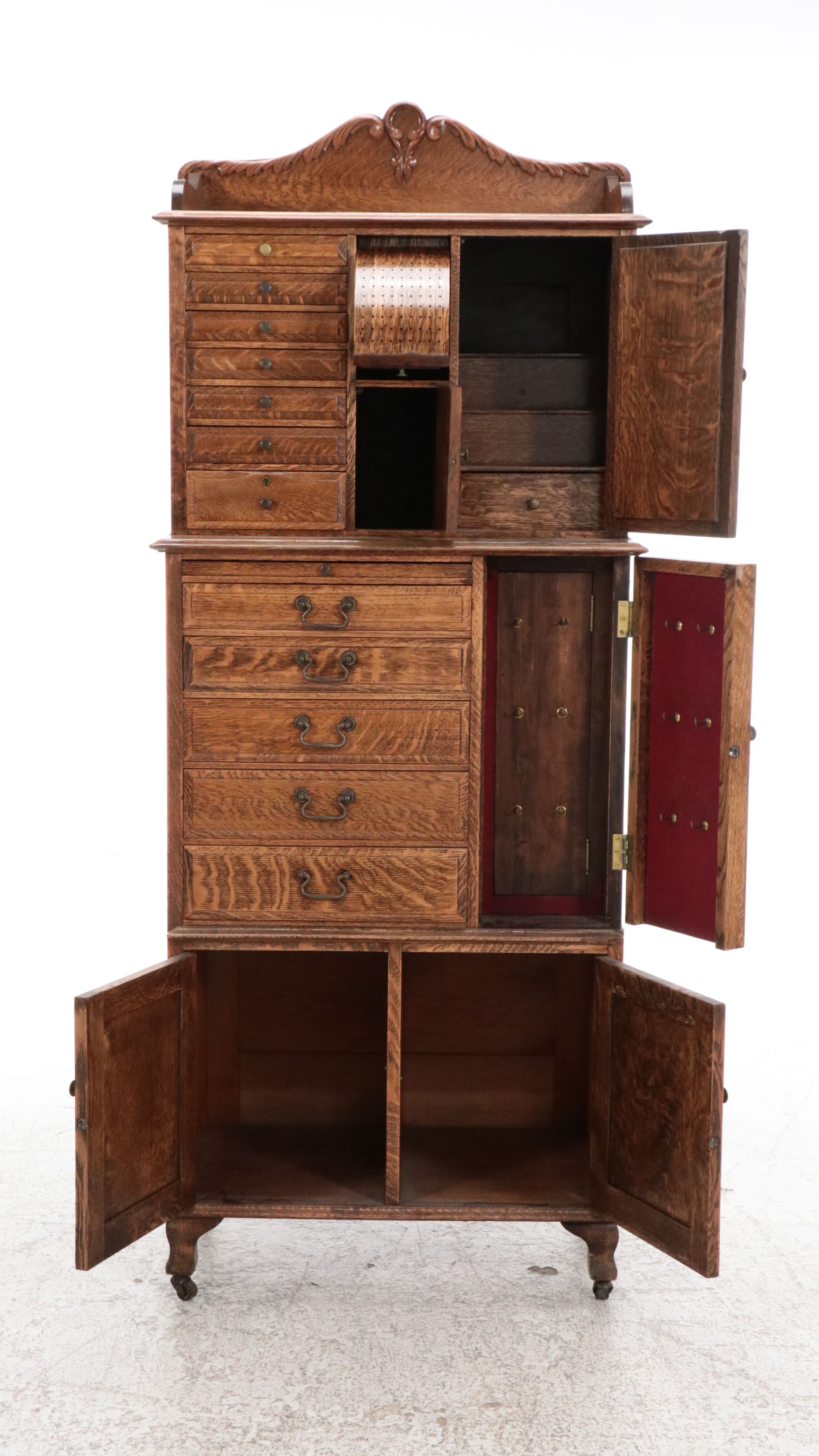 Late Victorian Oak Dentistry Cabinet