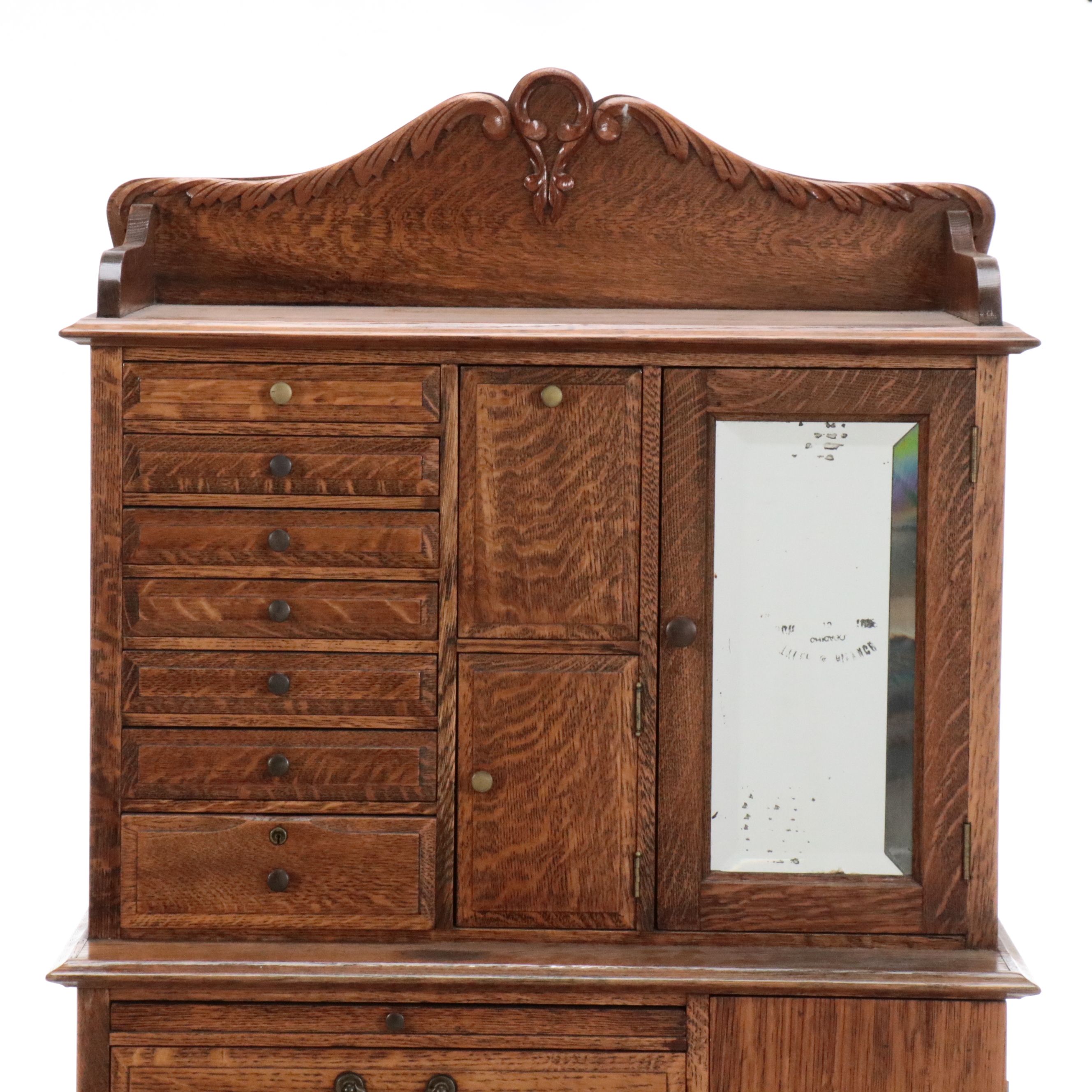 Late Victorian Oak Dentistry Cabinet