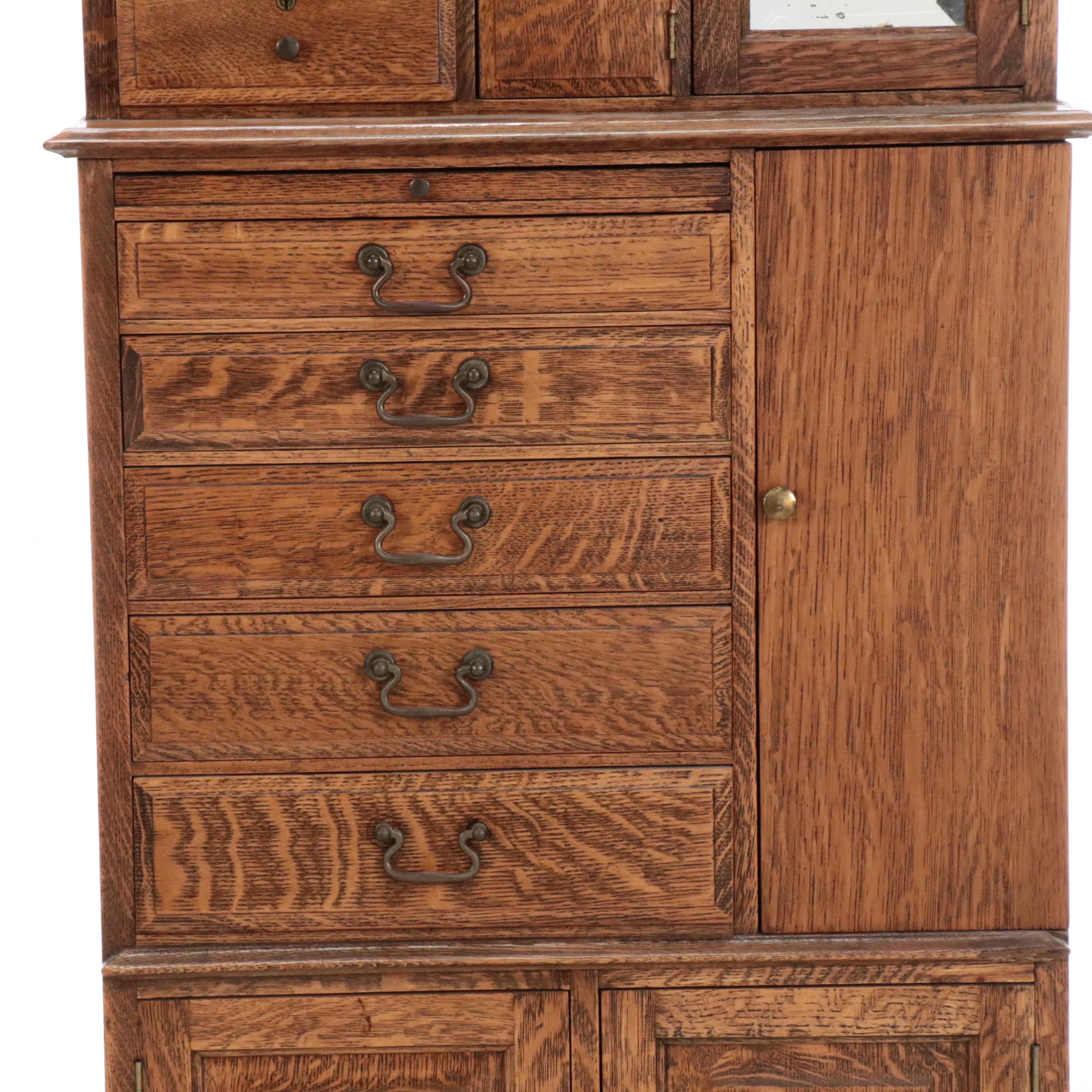 Late Victorian Oak Dentistry Cabinet