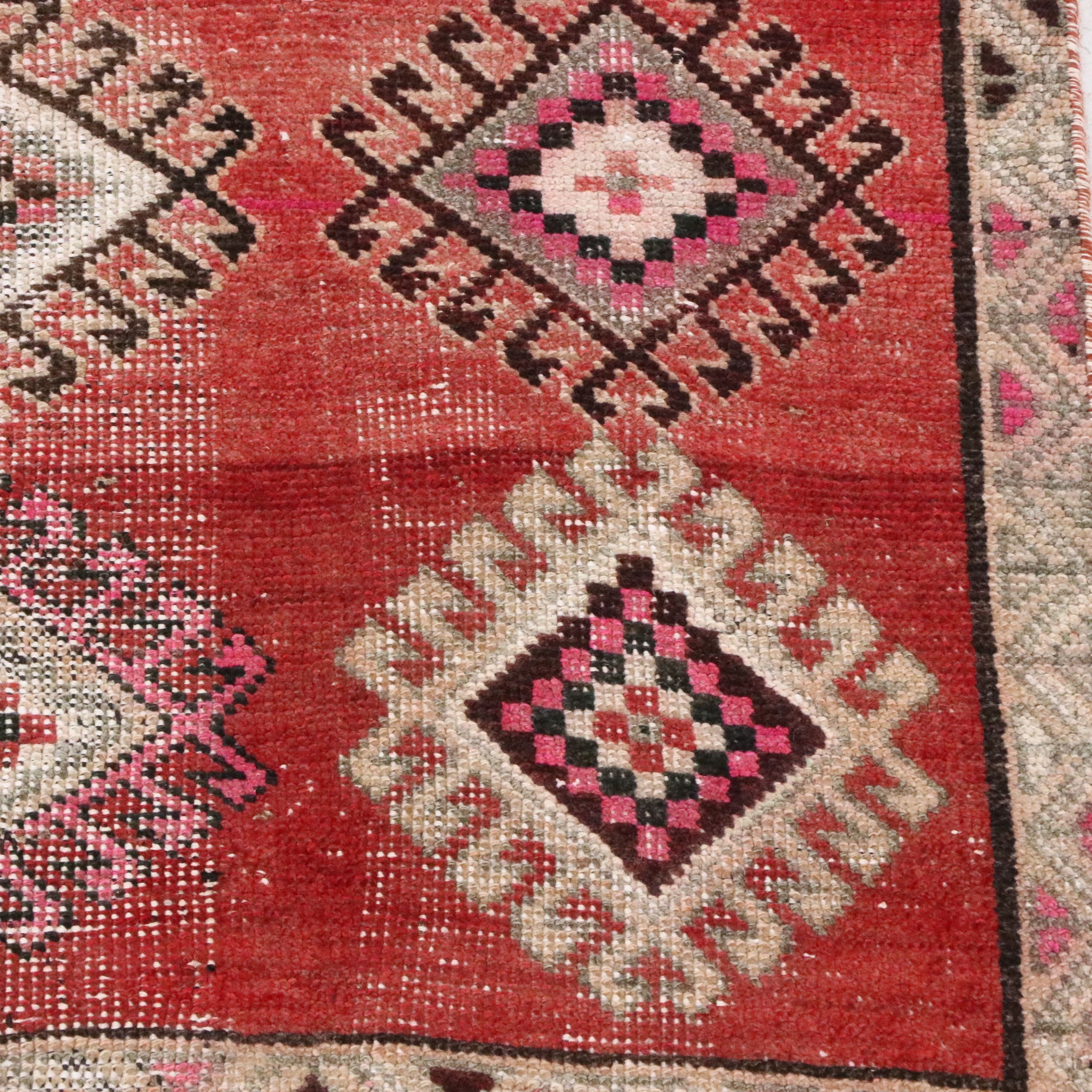 3'8 x 7'11 Hand-Knotted Turkish Bergama Area Rug