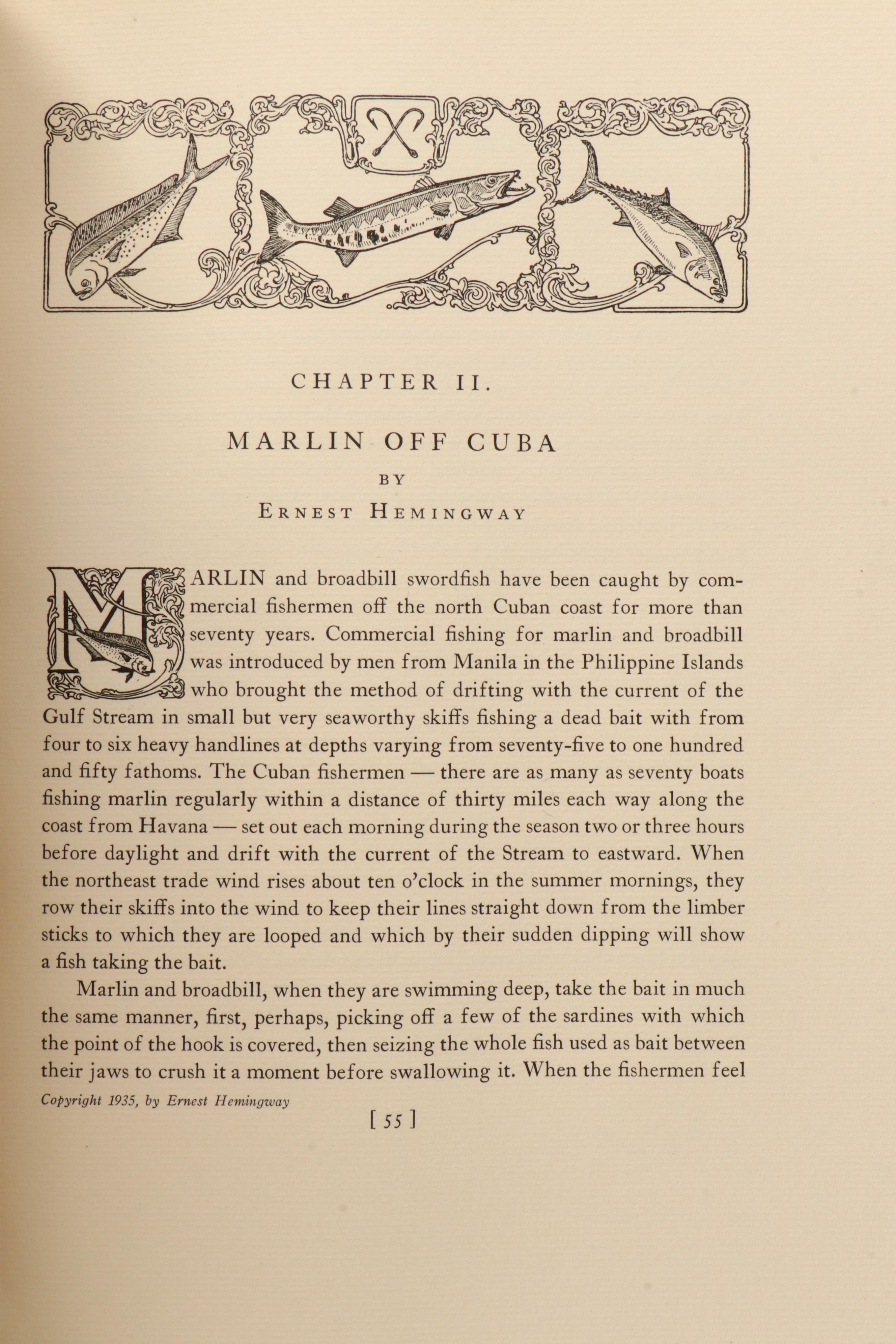 First Edition "American Big Game Fishing" Edited by Eugene V. Connett, 1935