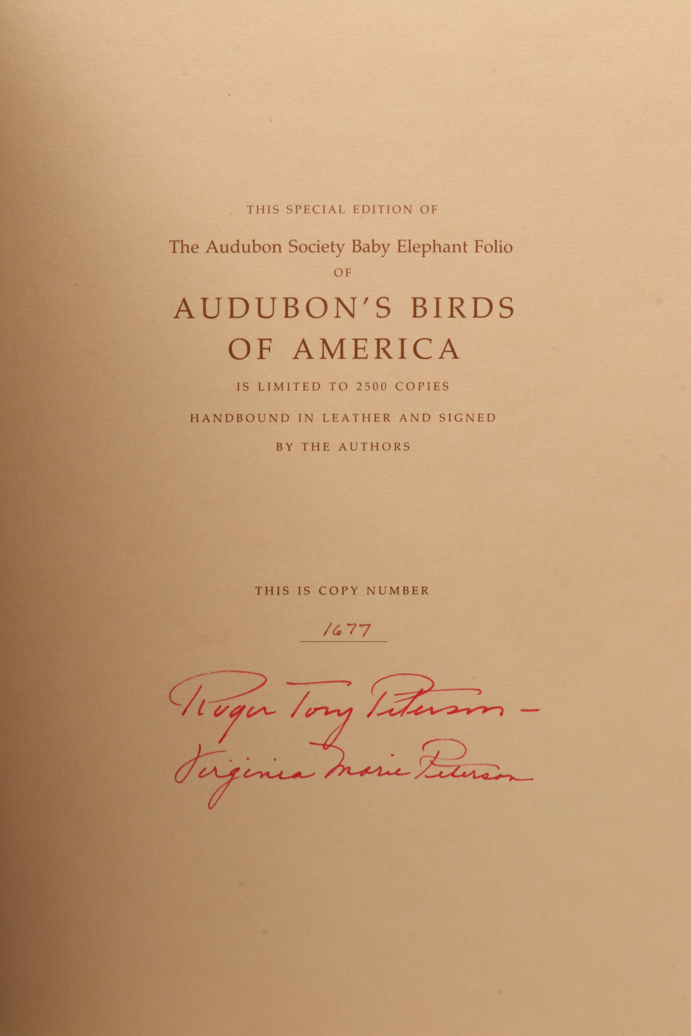 Signed Limited Edition Baby Elephant Folio "Audubon's Birds of America," 1981