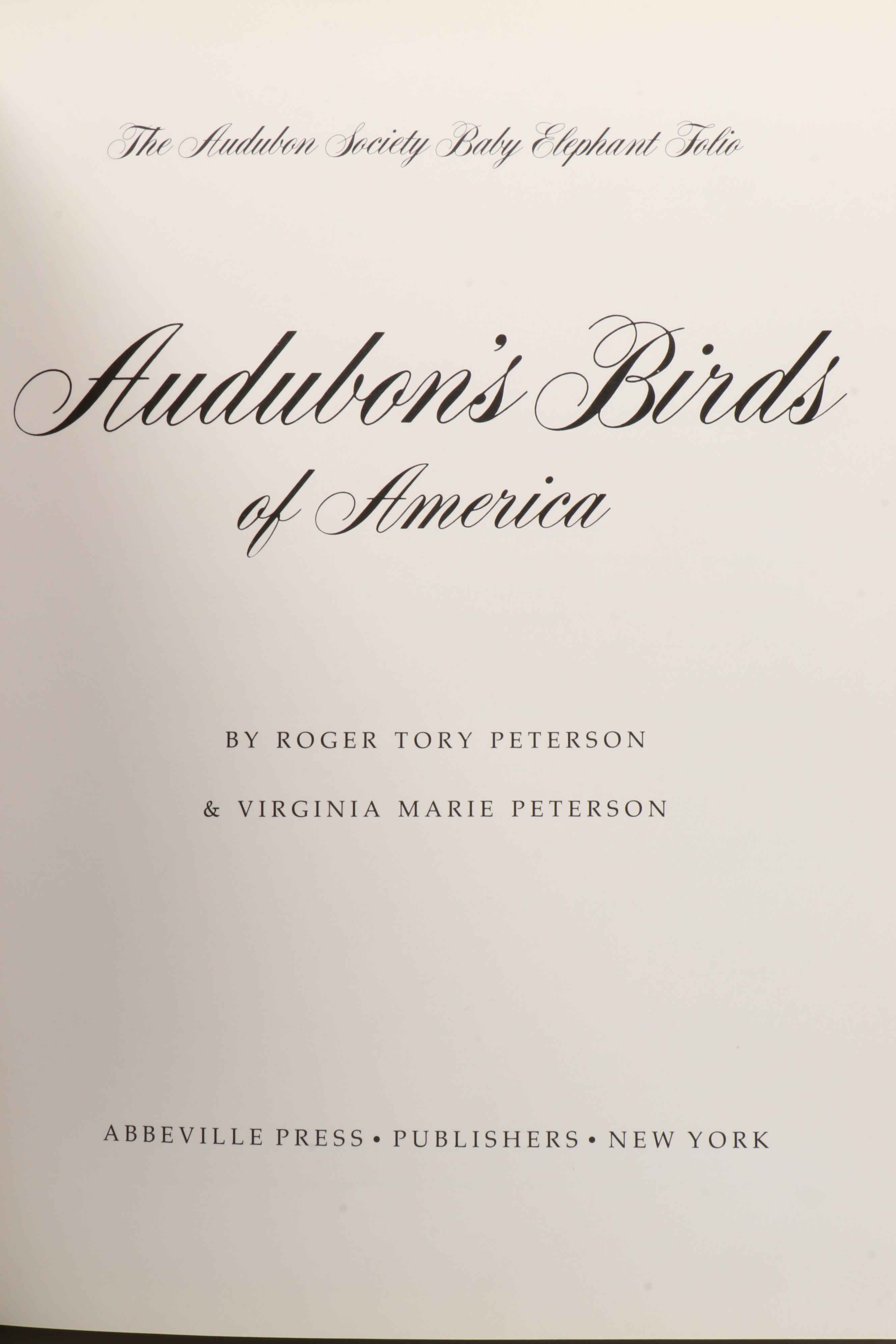 Signed Limited Edition Baby Elephant Folio "Audubon's Birds of America," 1981