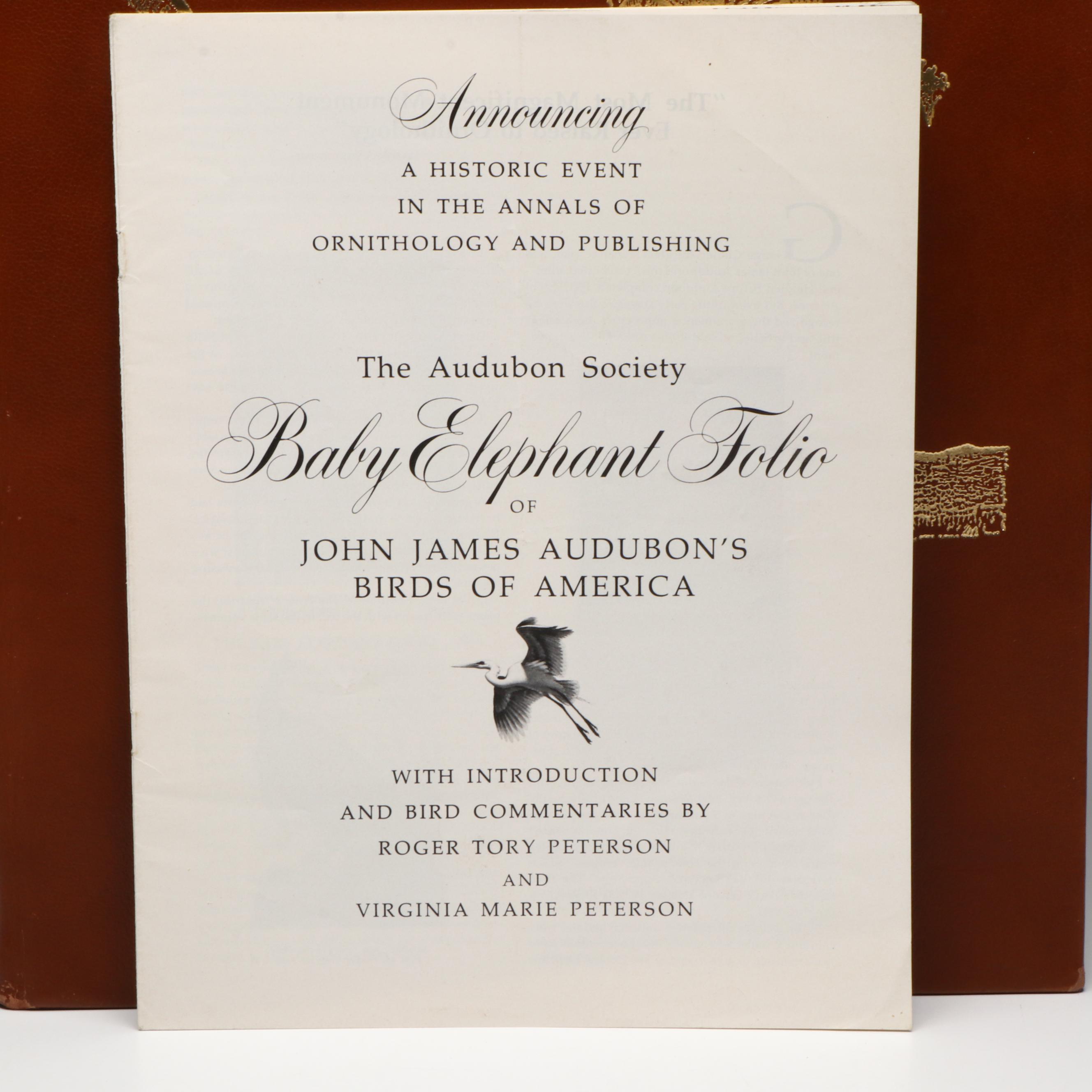 Signed Limited Edition Baby Elephant Folio "Audubon's Birds of America," 1981