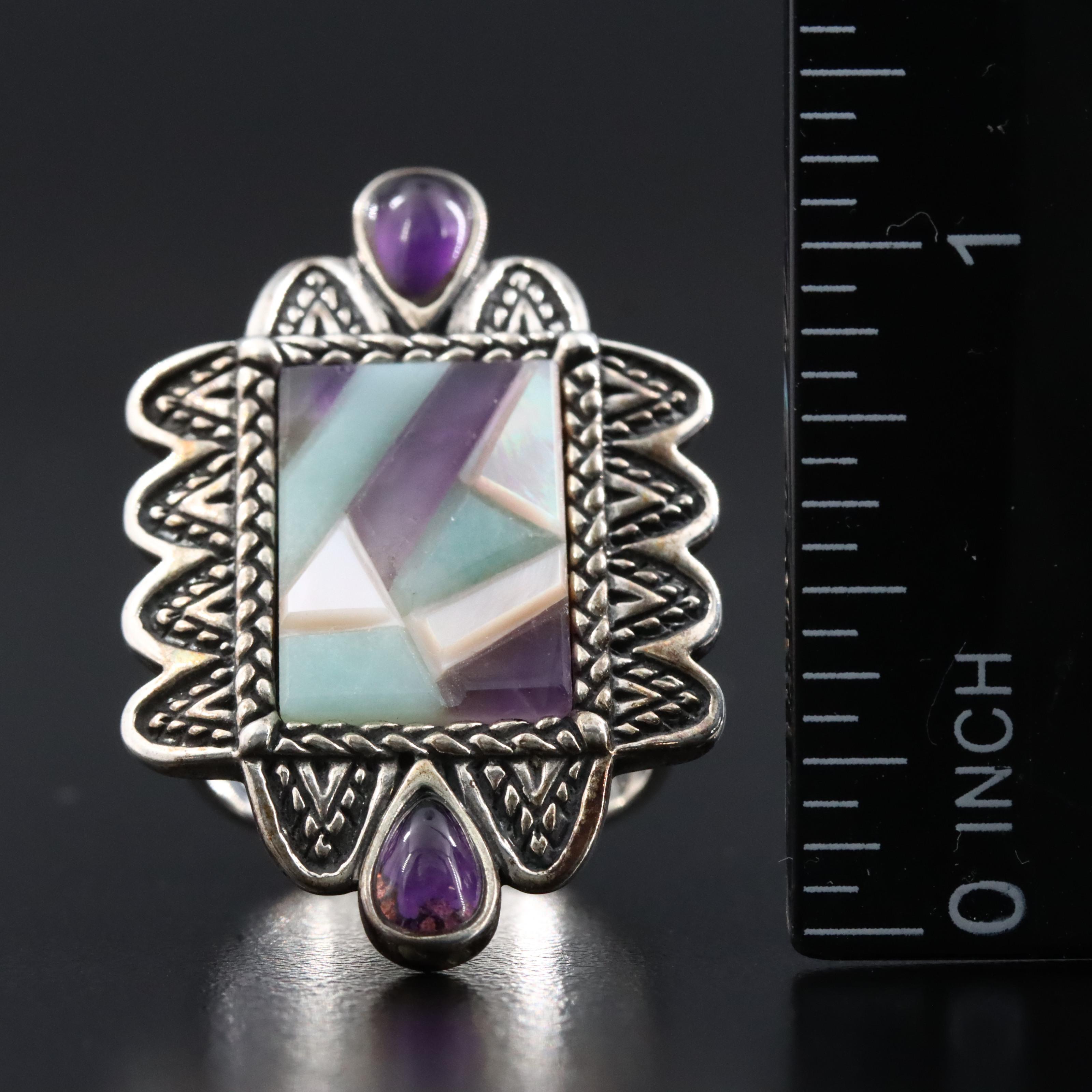 Relios Sterling Pendants and Ring Featuring Roderick & Marilyn Tenorio, Kewa