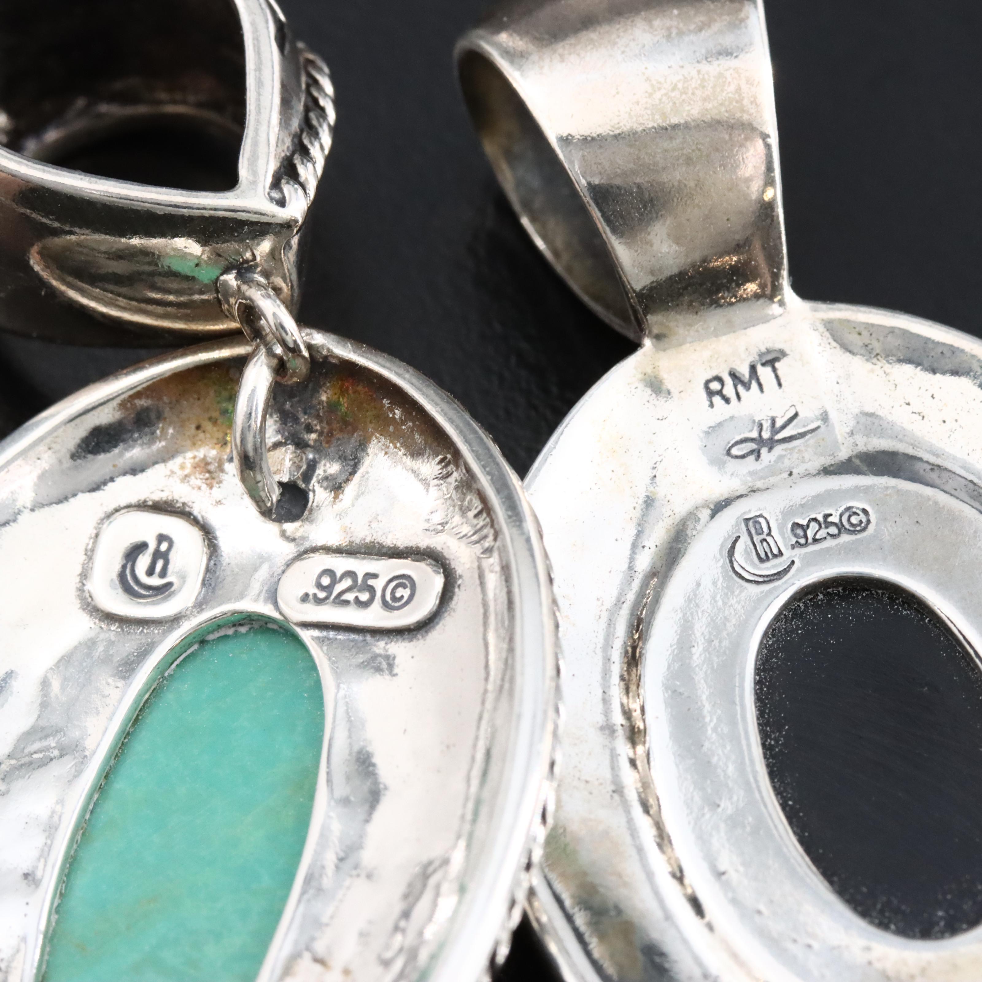 Relios Sterling Pendants and Ring Featuring Roderick & Marilyn Tenorio, Kewa