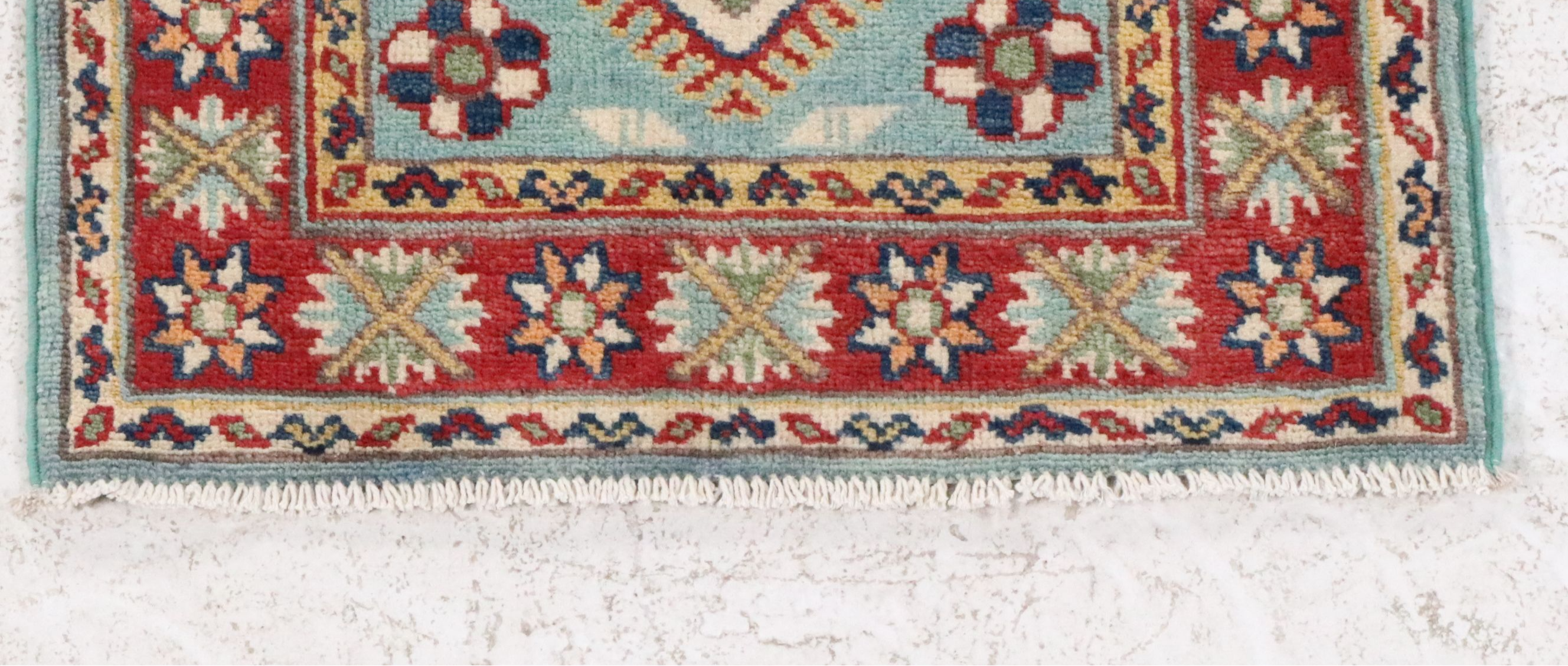2' x 5'11 Hand-Knotted Pakistani Kazak Area Rug