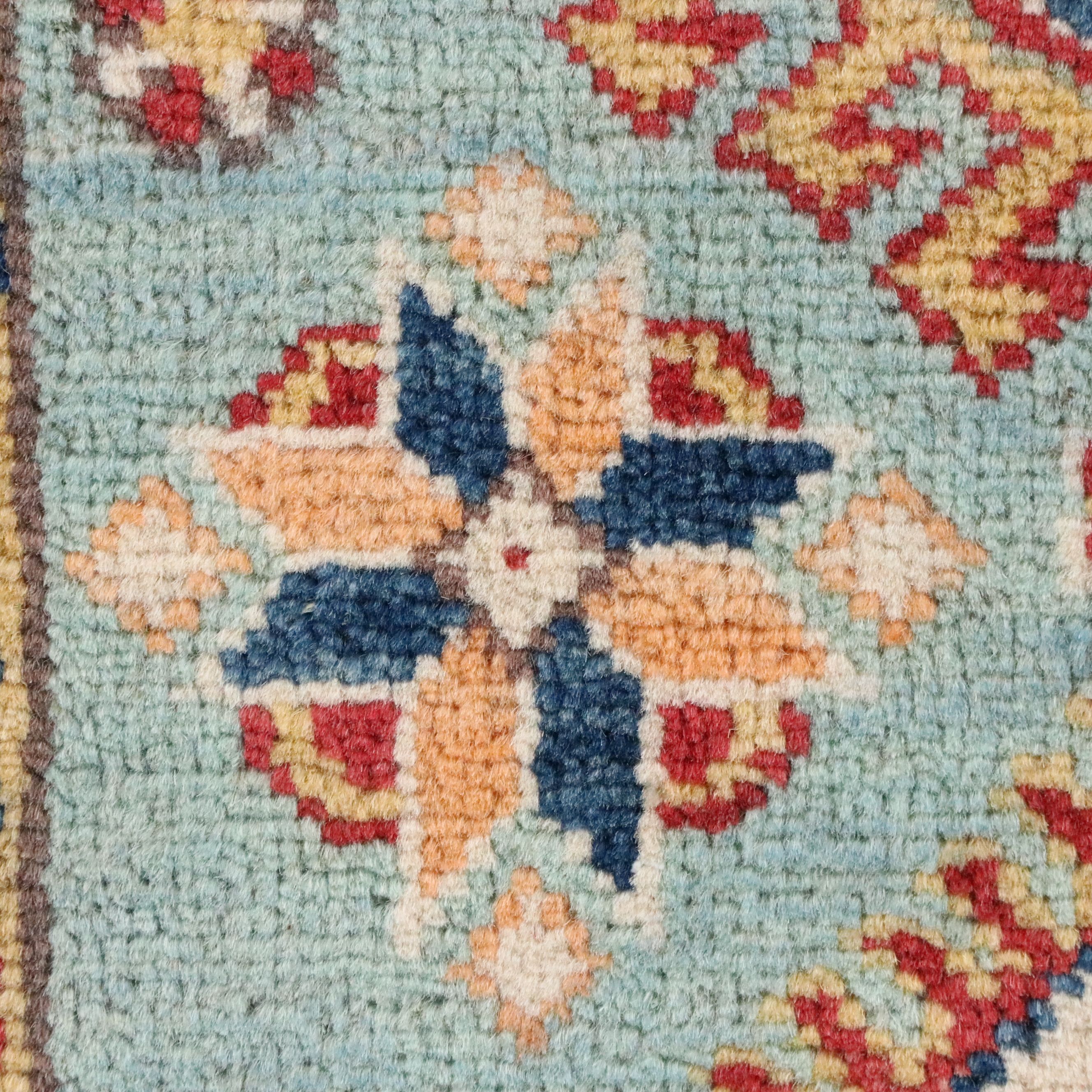 2' x 5'11 Hand-Knotted Pakistani Kazak Area Rug