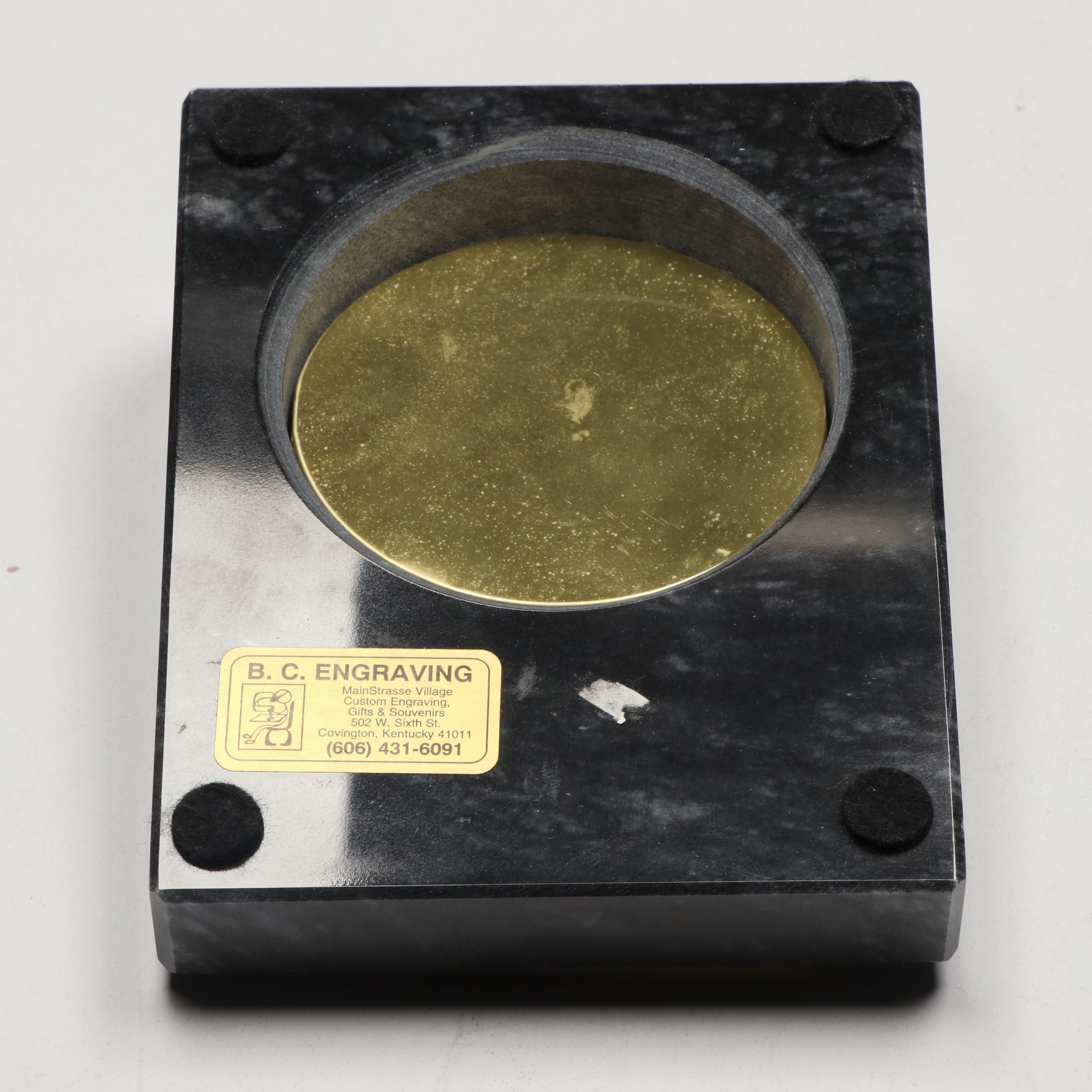 Marble Pen Holders, Benchmark Marble Desk Clock, and More Office Accessories