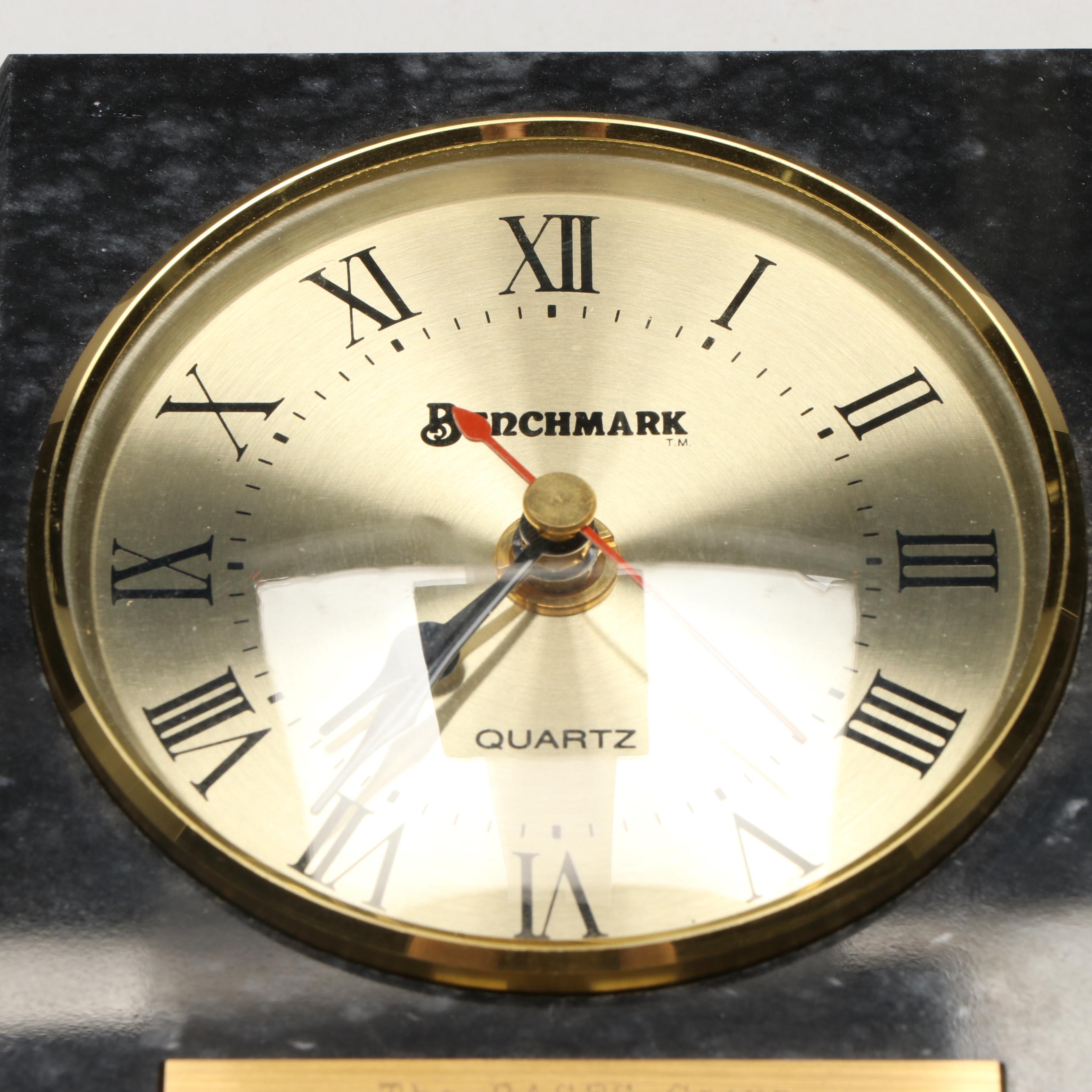 Marble Pen Holders, Benchmark Marble Desk Clock, and More Office Accessories