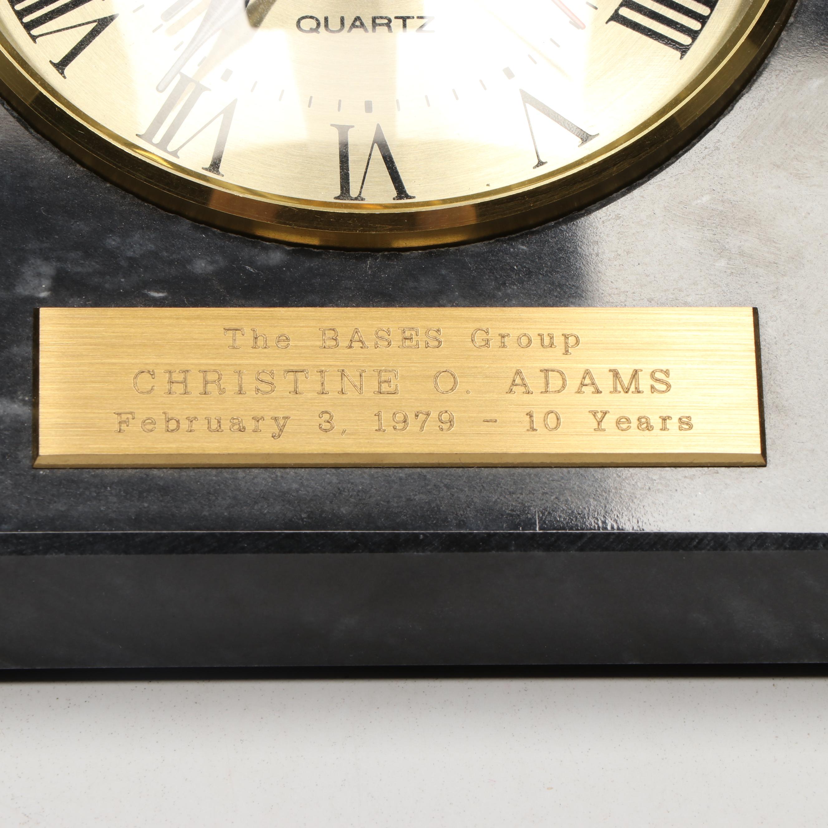 Marble Pen Holders, Benchmark Marble Desk Clock, and More Office Accessories