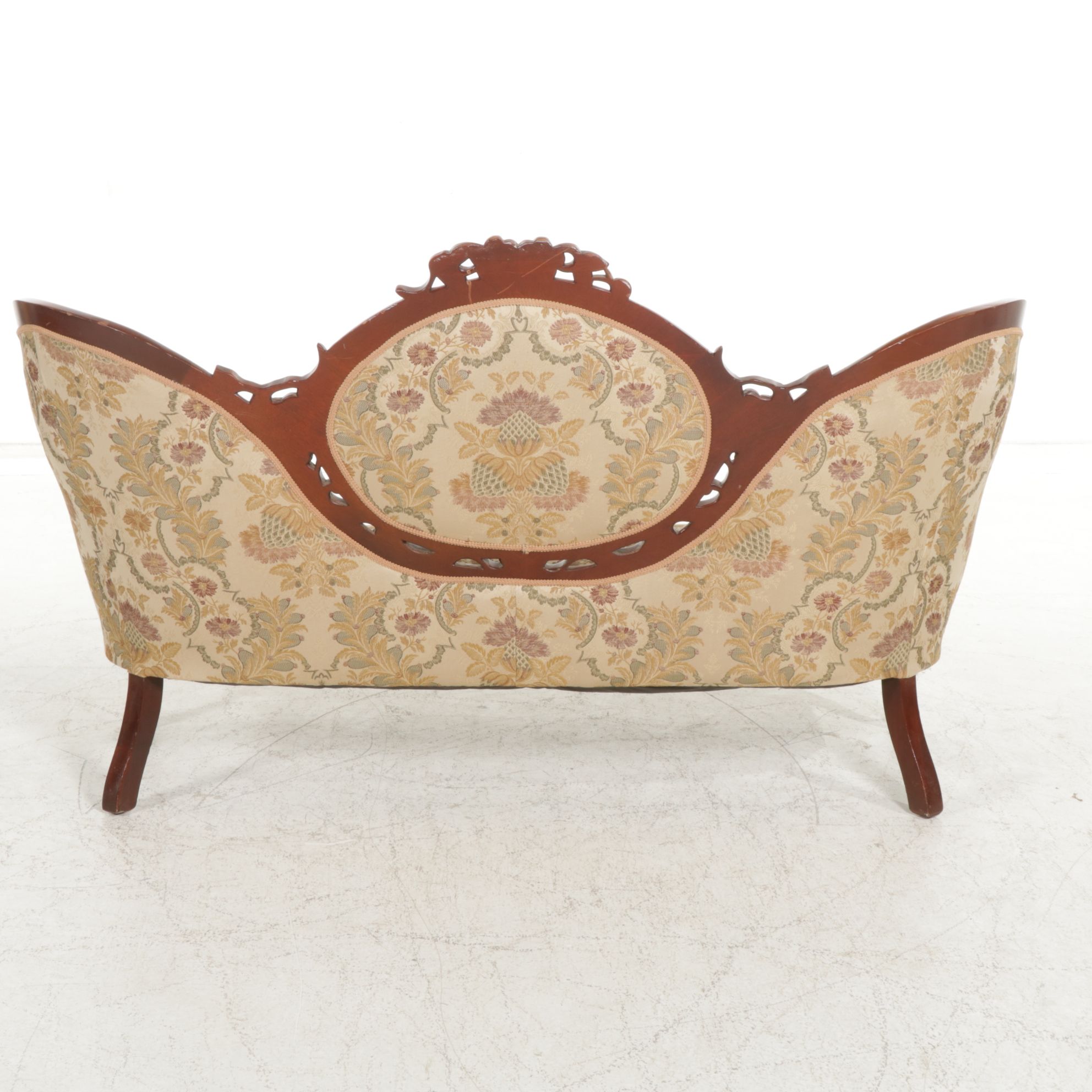 Victorian Style Carved Mahogany Sofa, Early to Mid-20th Century