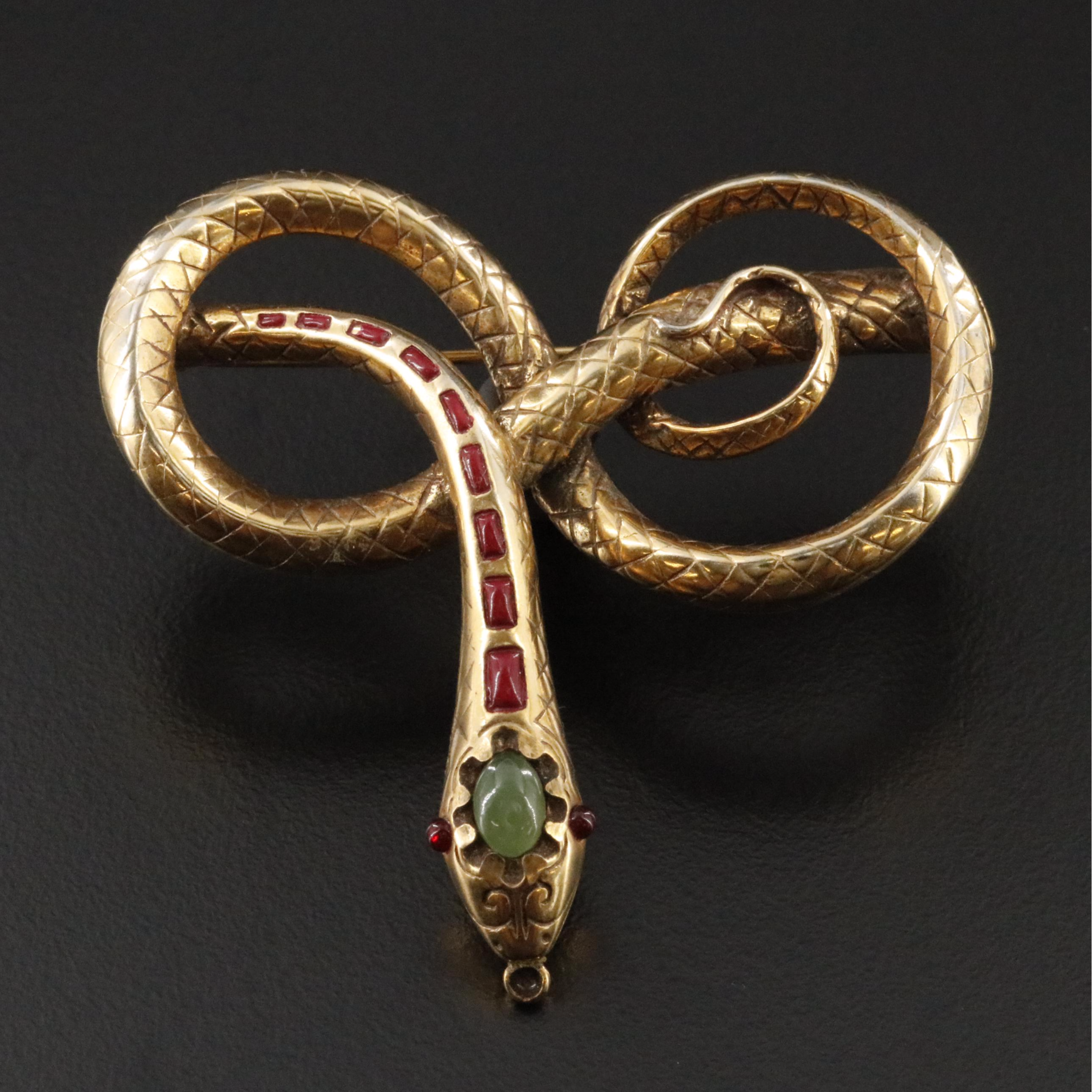 Metropolitan Museum of Art Serpentine Coiled Snake Brooch, 1985