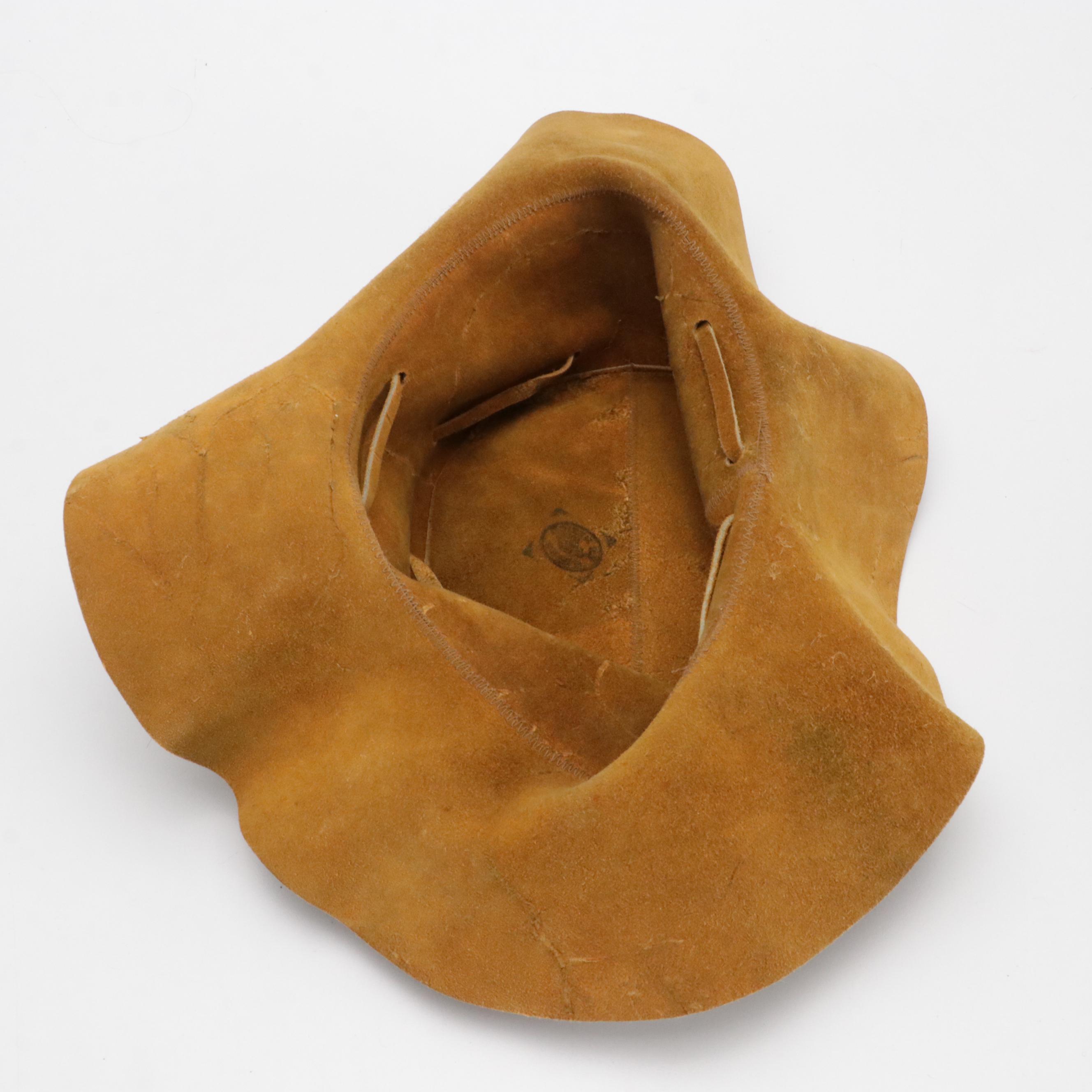 Vintage Renoir Metal Belt, Mexican Suede Brim Hat & Pink Cellophane Pillbox Hat