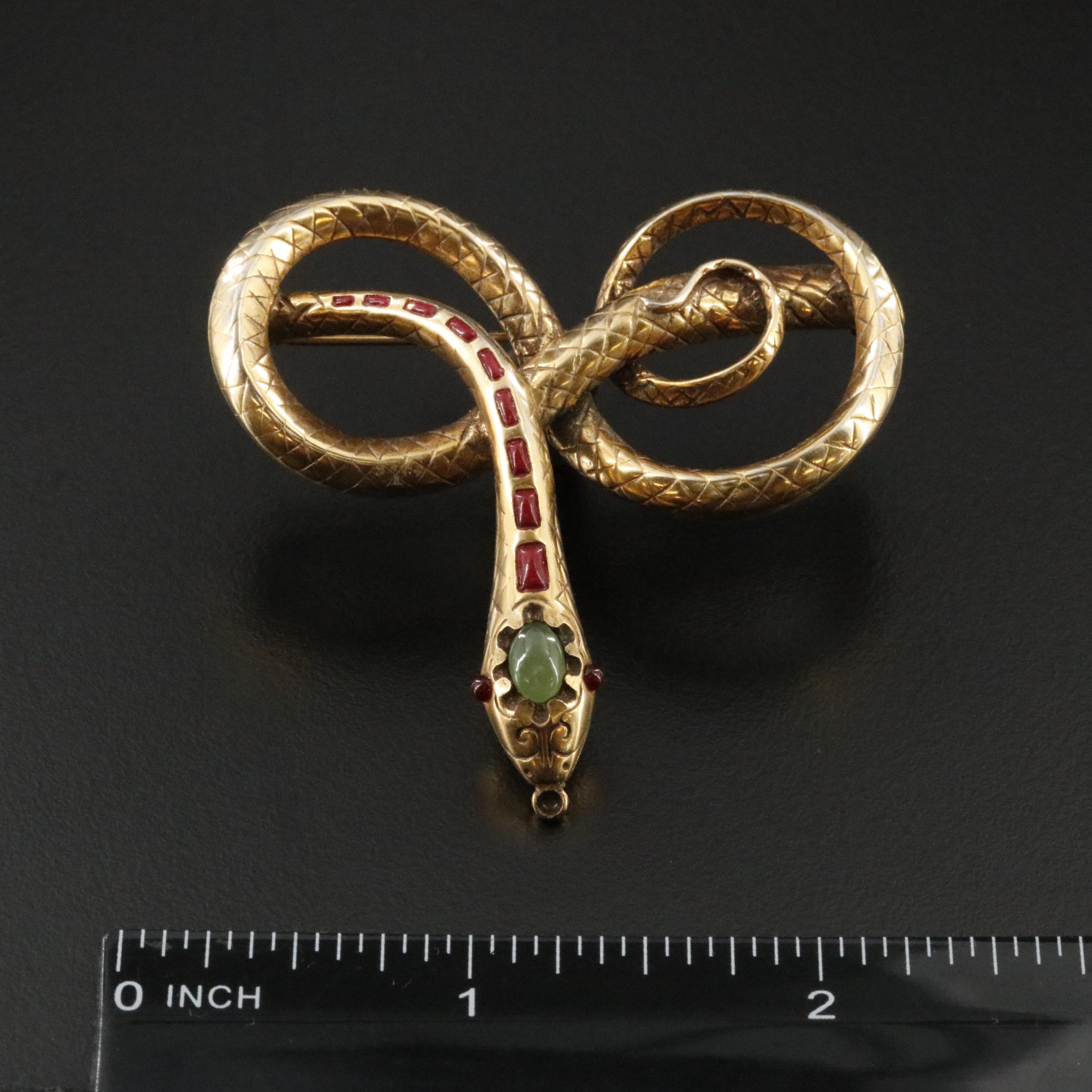 Metropolitan Museum of Art Serpentine Coiled Snake Brooch, 1985