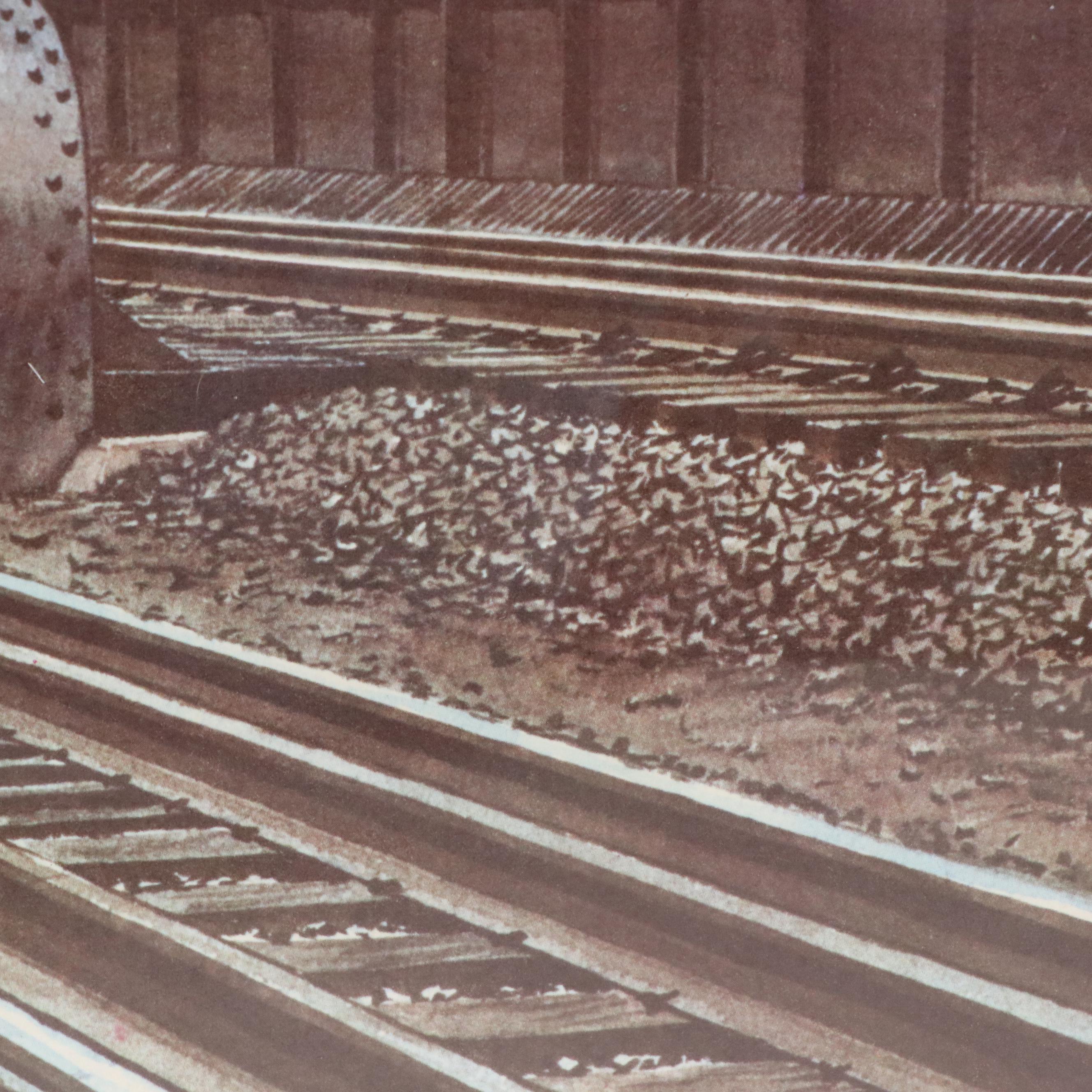 Offset Lithograph of Howard Fogg Painting for New York Central RR, Circa 1960