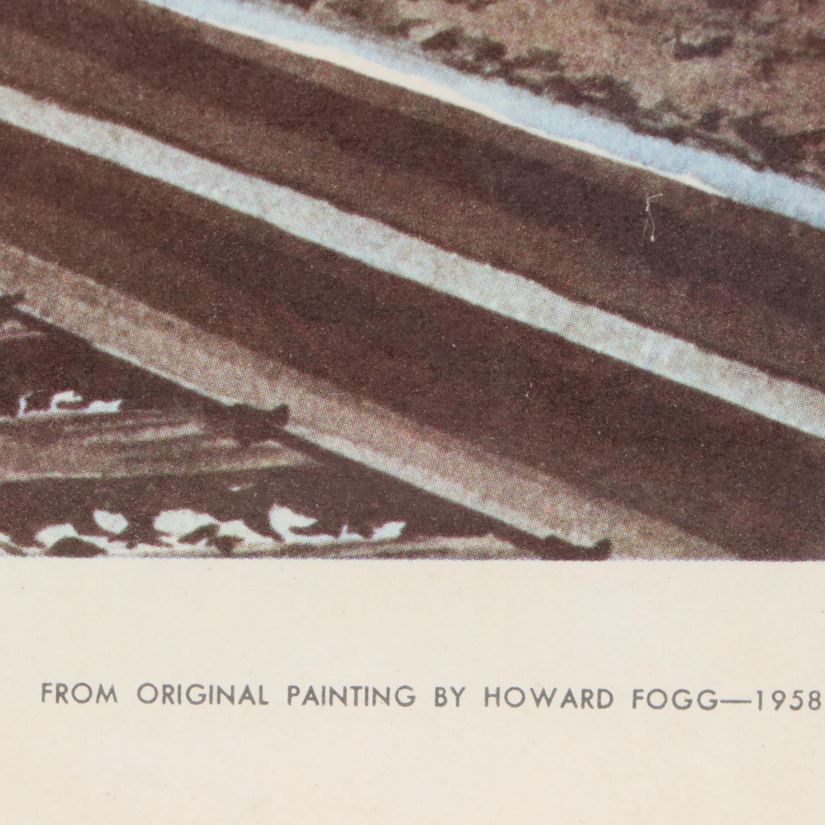 Offset Lithograph of Howard Fogg Painting for New York Central RR, Circa 1960