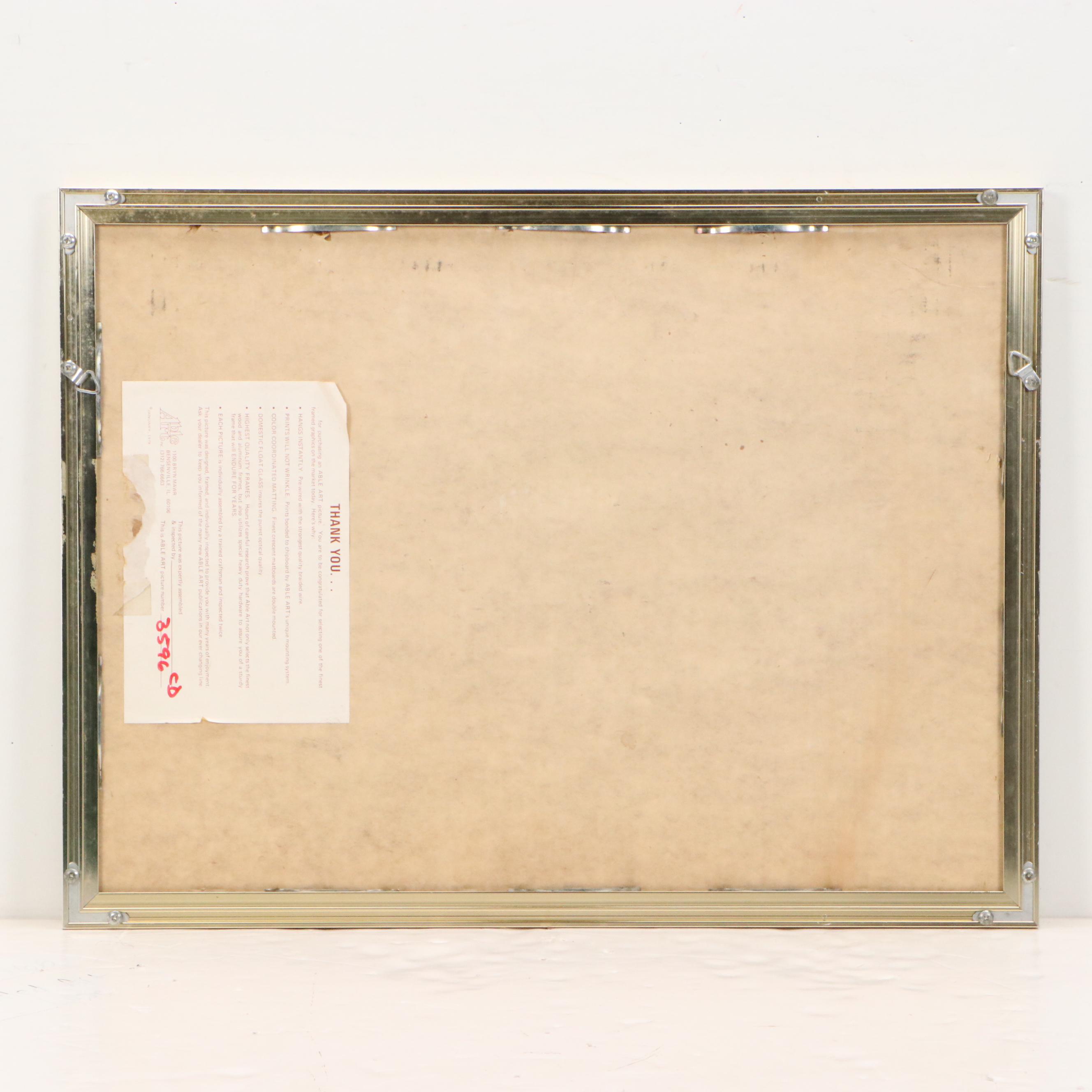 Offset Lithograph of Howard Fogg Painting for New York Central RR, Circa 1960