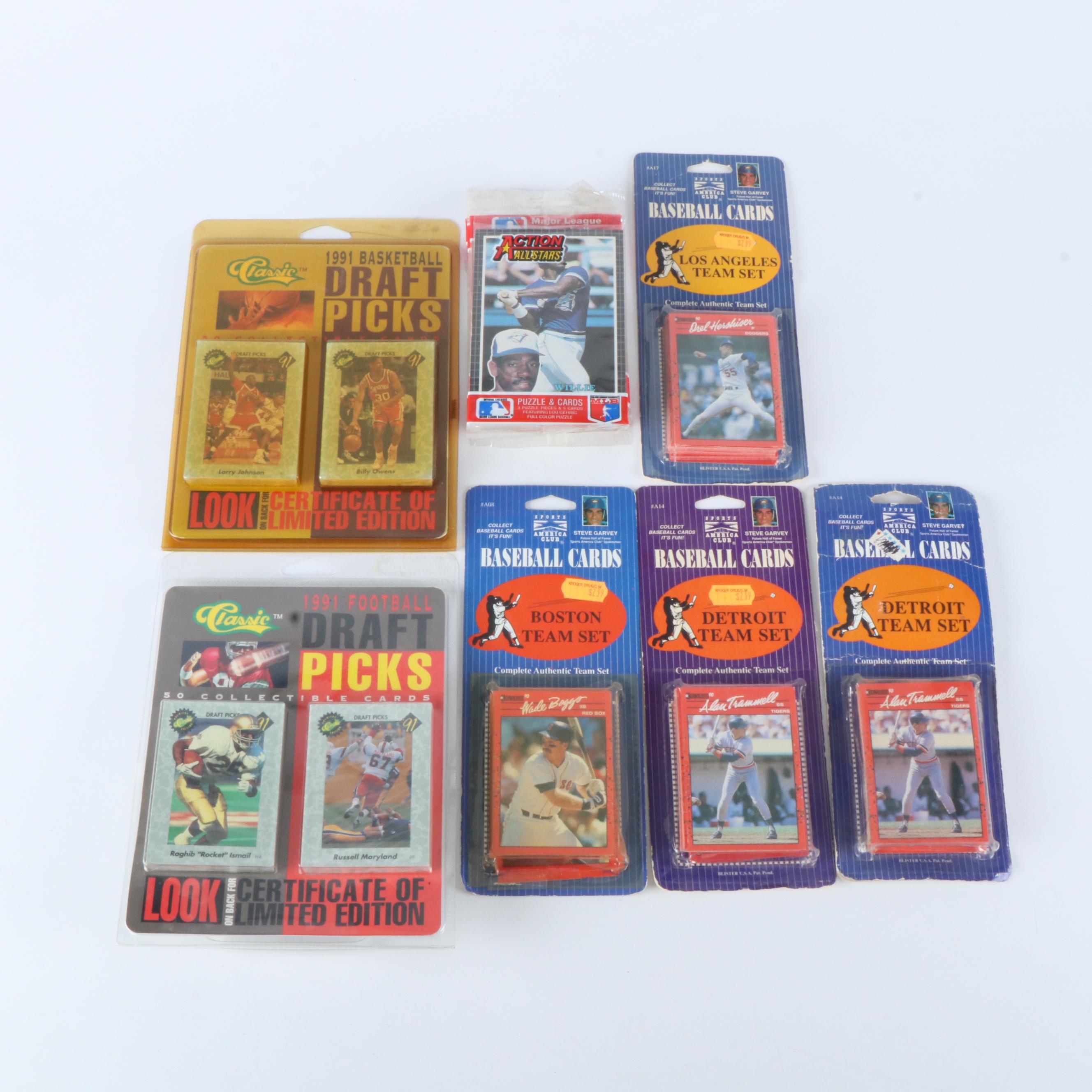 Sealed Sports Cards Packs and Team Sets with More, 1990s-2020s