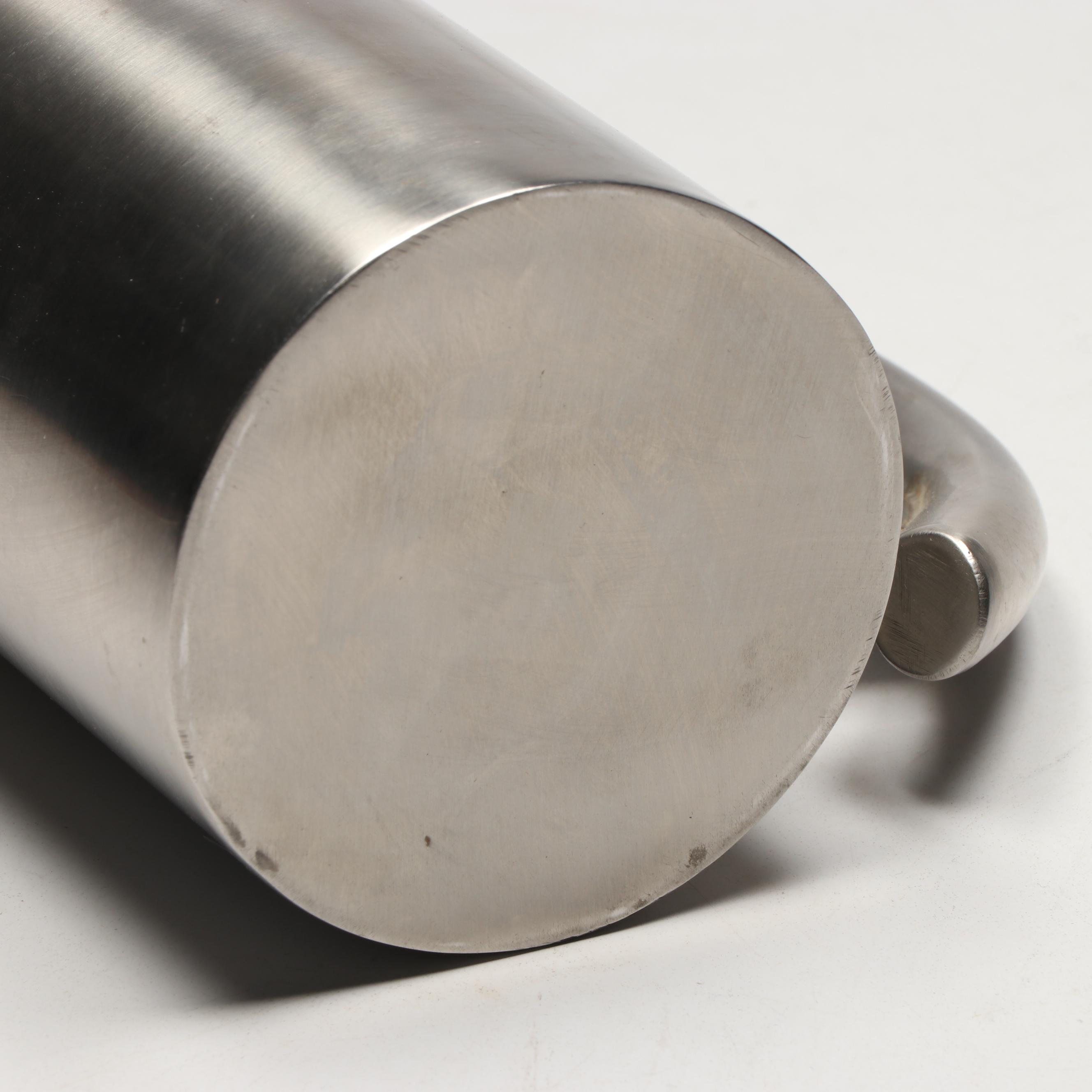 Stelton Danish Mid Century Modern Teak and Stainless Steel Dish with Pitcher