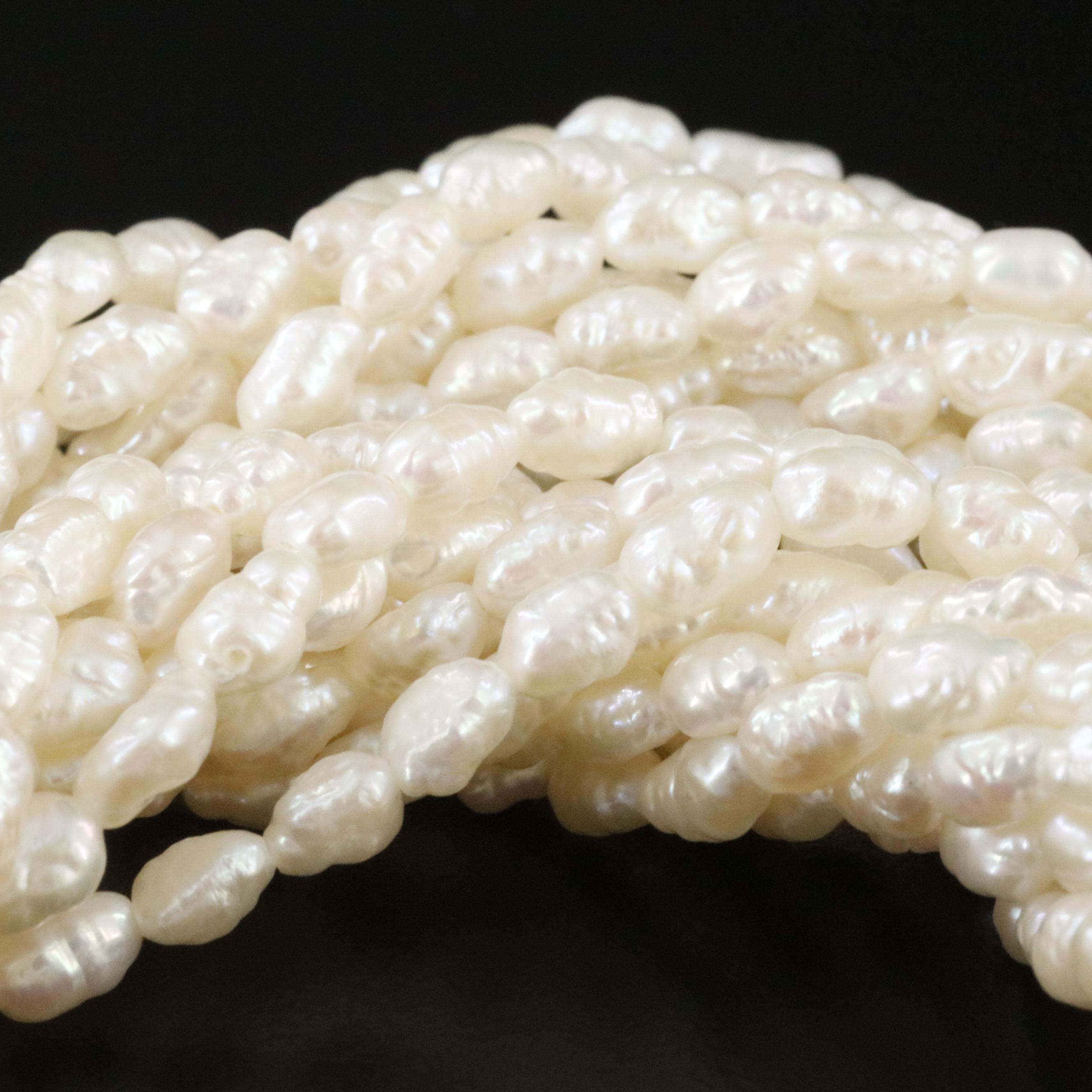 Pearl Torsade Necklace with 14K Clasp