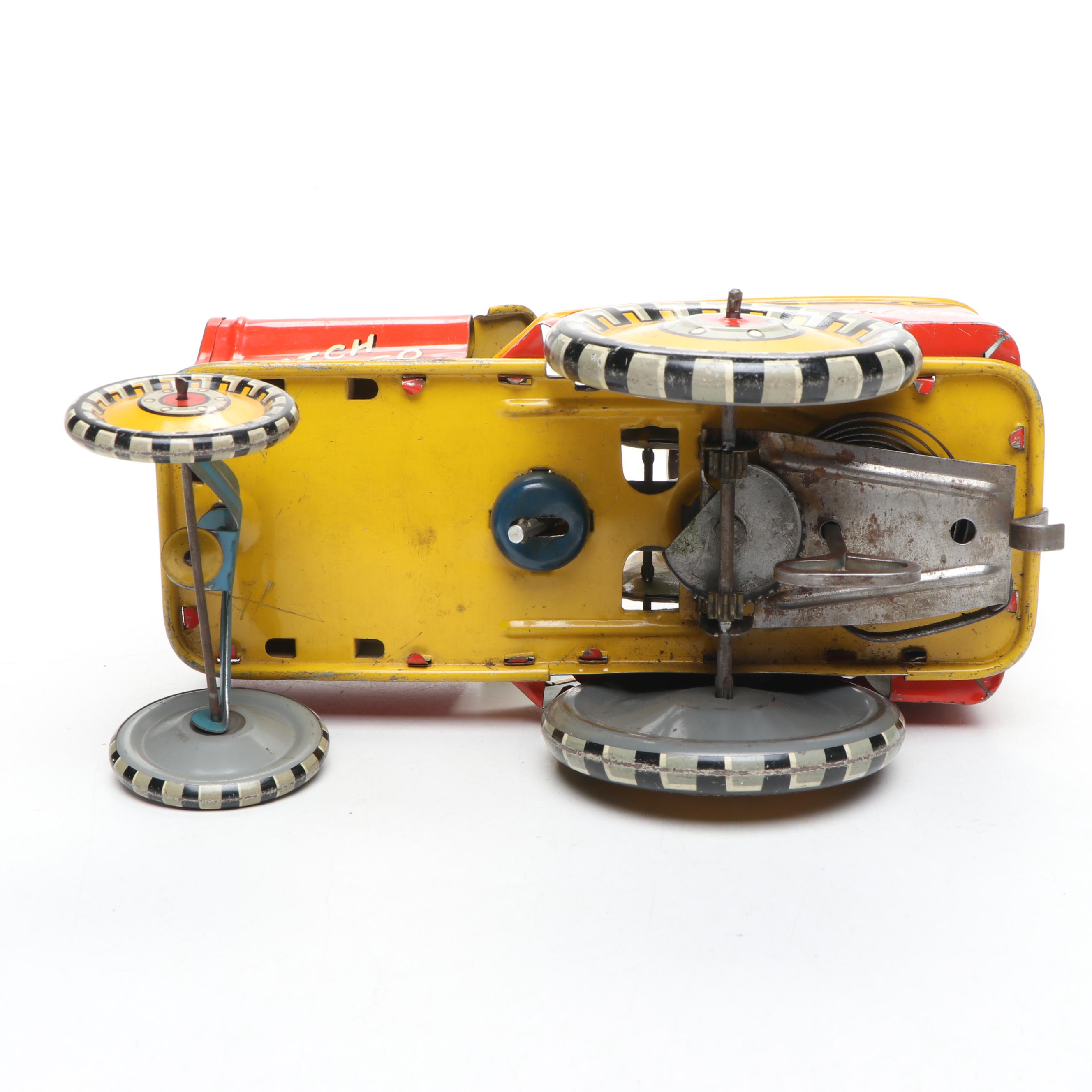 Unique Art "G.I. Joe and His Jouncing Jeep" Wind-Up Toy, Mid-20th Century