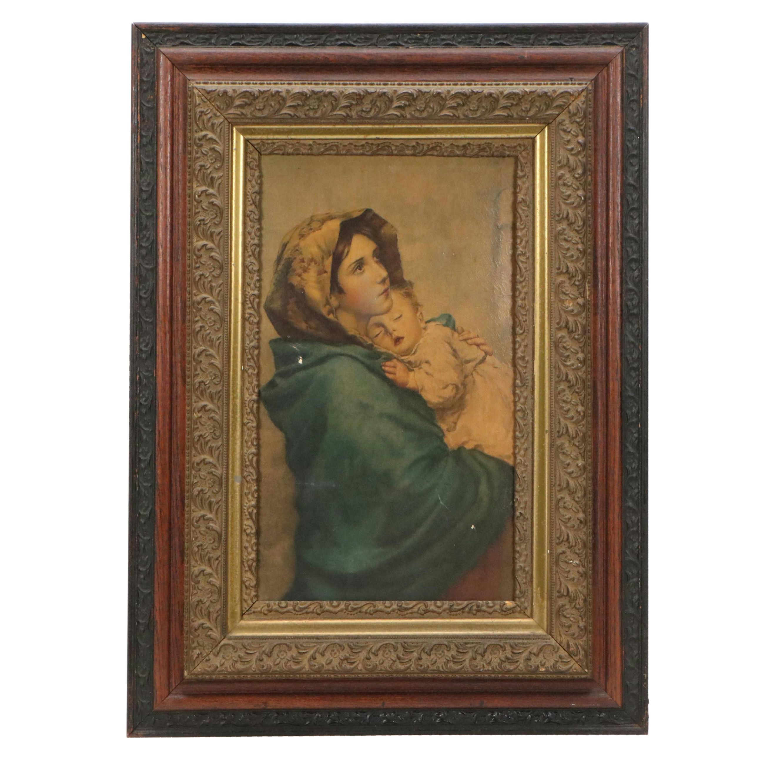 After Roberto Ferruzzi Halftone "Madonnina," Circa 1910