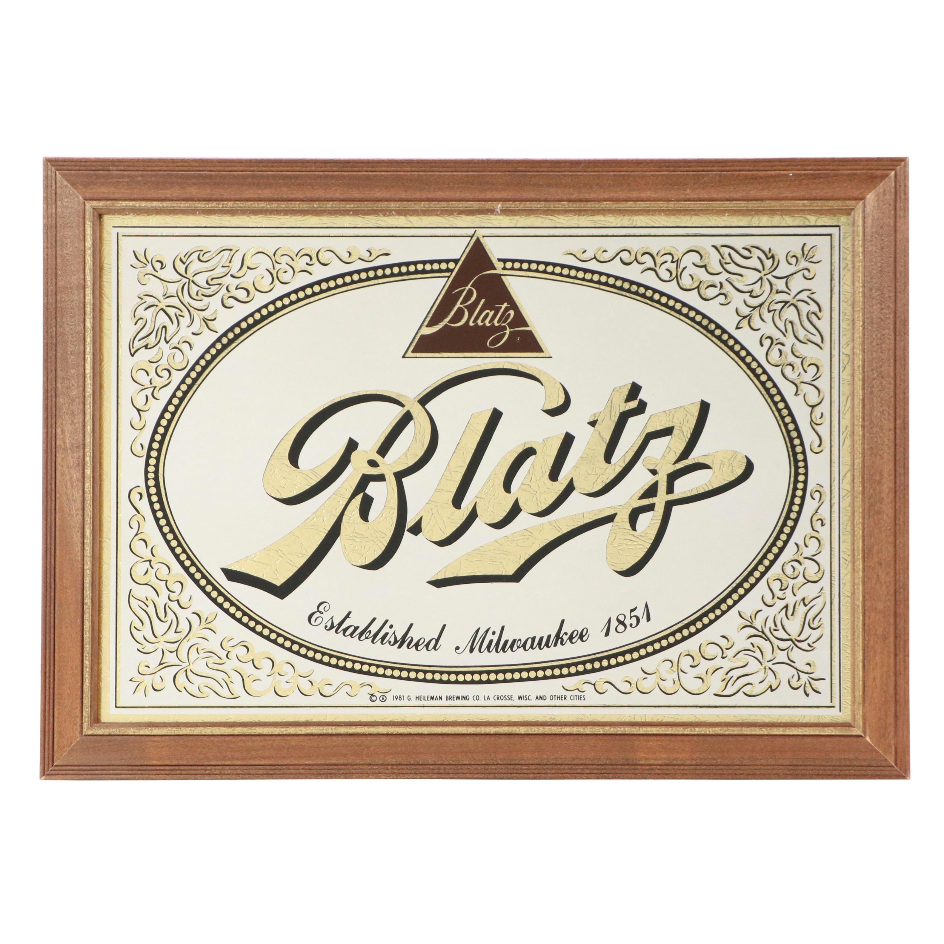 Blatz Beer Embellished Souvenir Mirror, 1981