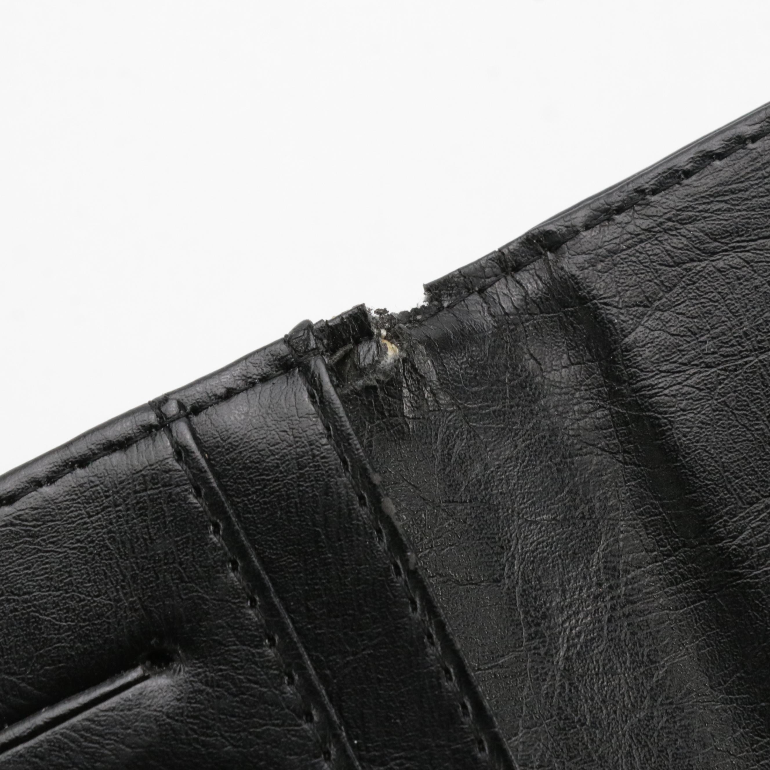 Vittorio Black Calfskin and Snakeskin Leather Shoulder Bag and Long Wallet Set