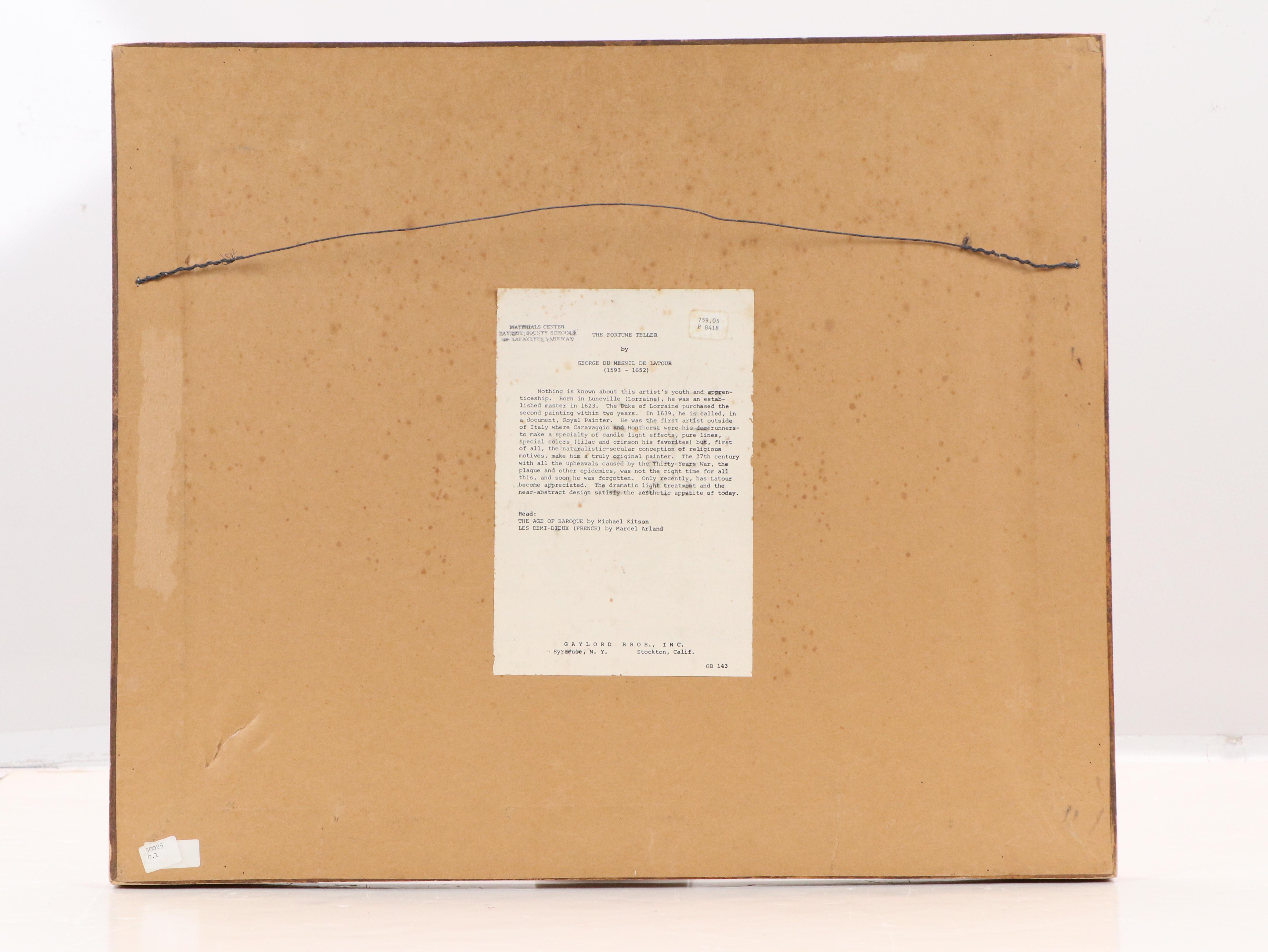 Giclée After Georges de La Tour "The Fortune-Teller"