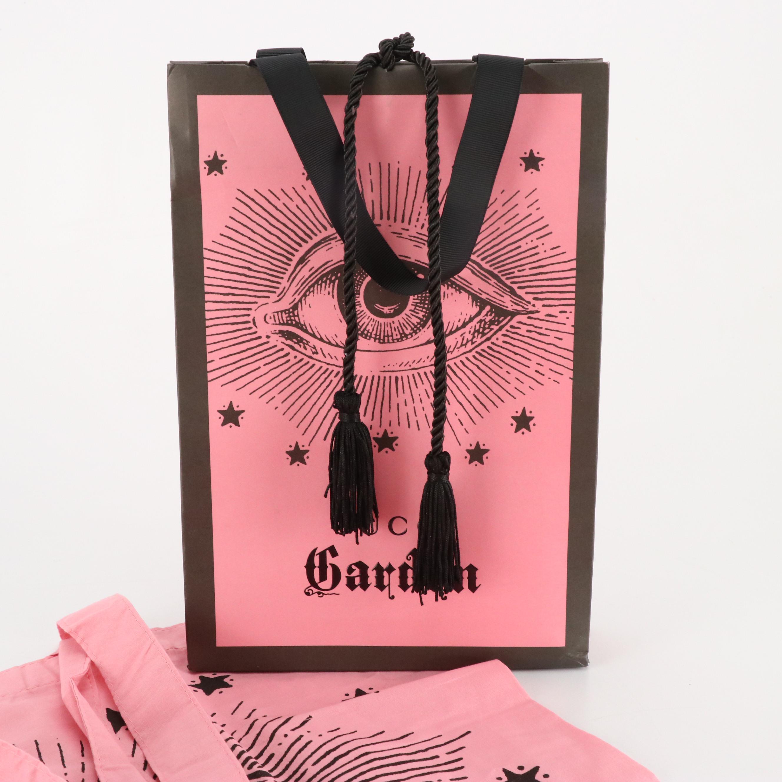 Gucci Garden Promotional Pink Cotton Tote Bag and Retail Shopping Bag