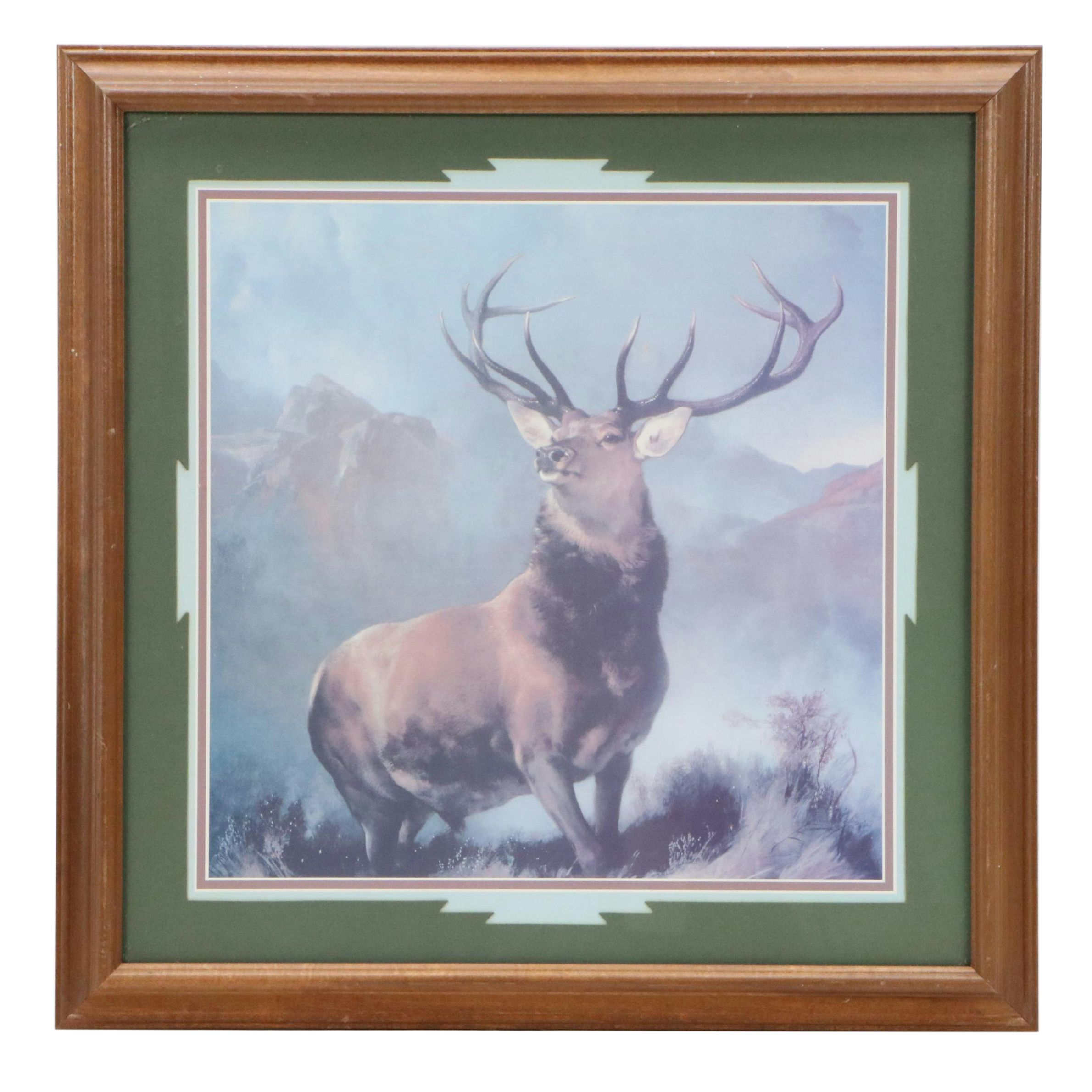 Offset Lithograph After Sir Landseer "Monarch of the Glen," Late 20th Century
