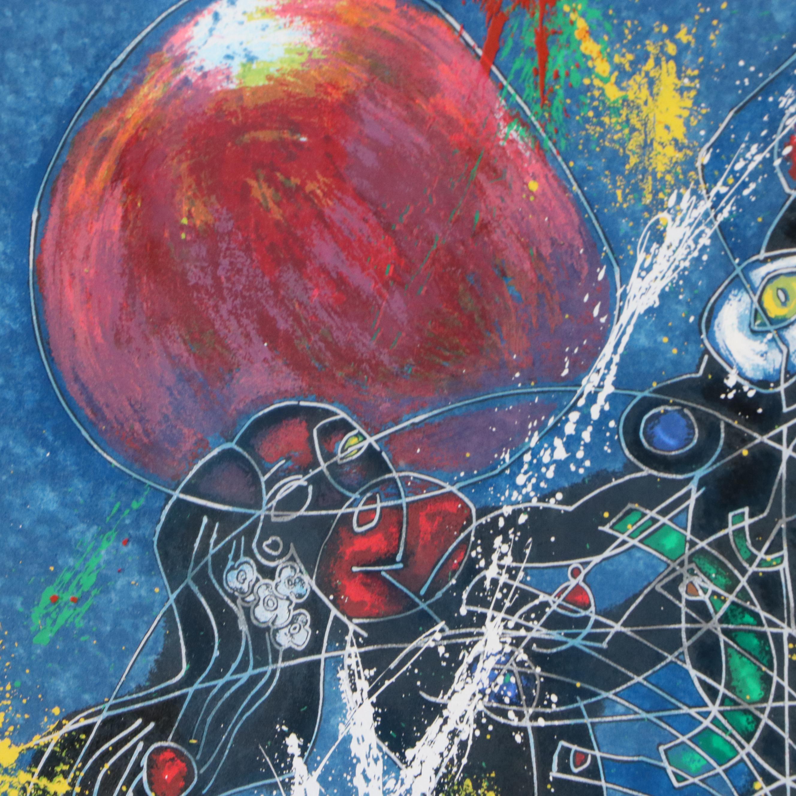 Tiefeng Jiang Serigraph "Song of Panthers," Late 20th Century