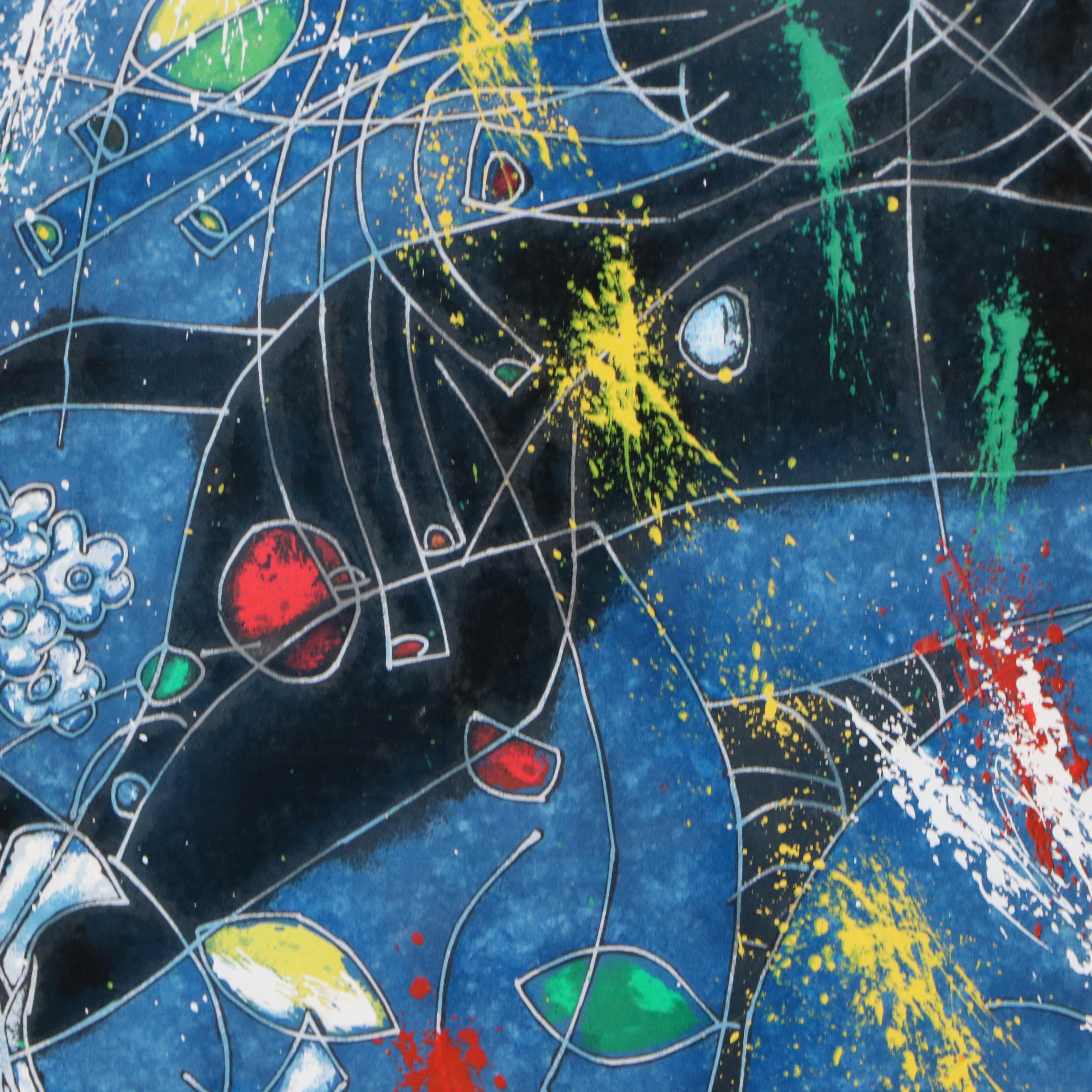 Tiefeng Jiang Serigraph "Song of Panthers," Late 20th Century