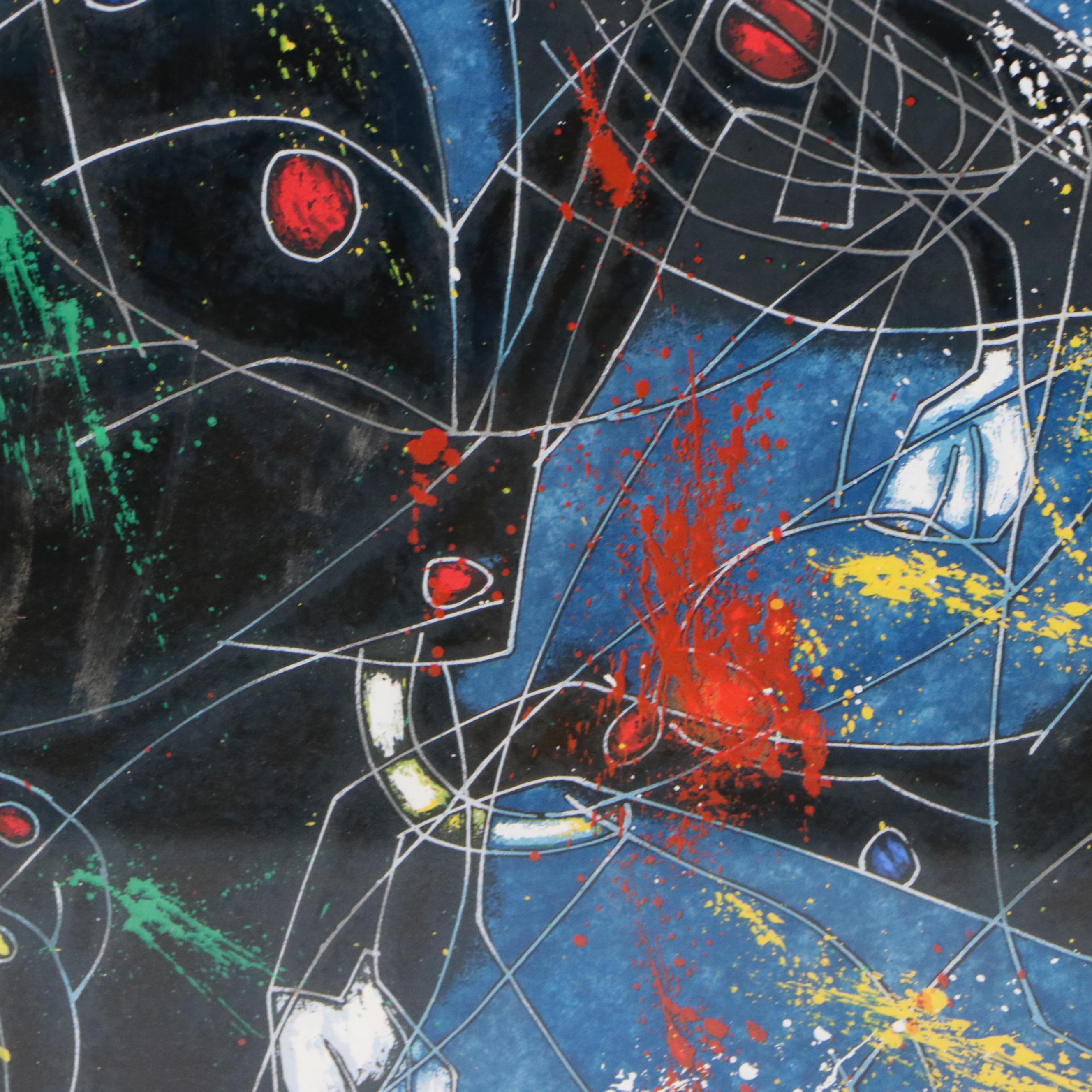 Tiefeng Jiang Serigraph "Song of Panthers," Late 20th Century