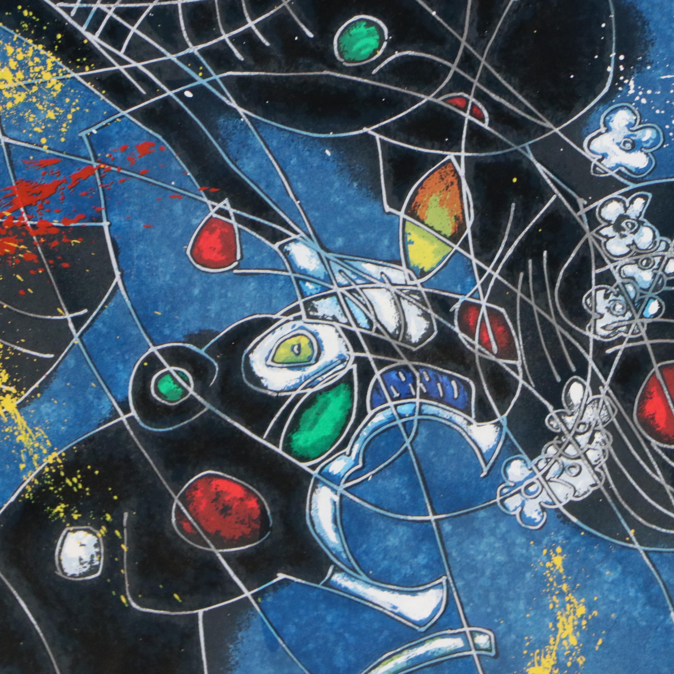 Tiefeng Jiang Serigraph "Song of Panthers," Late 20th Century