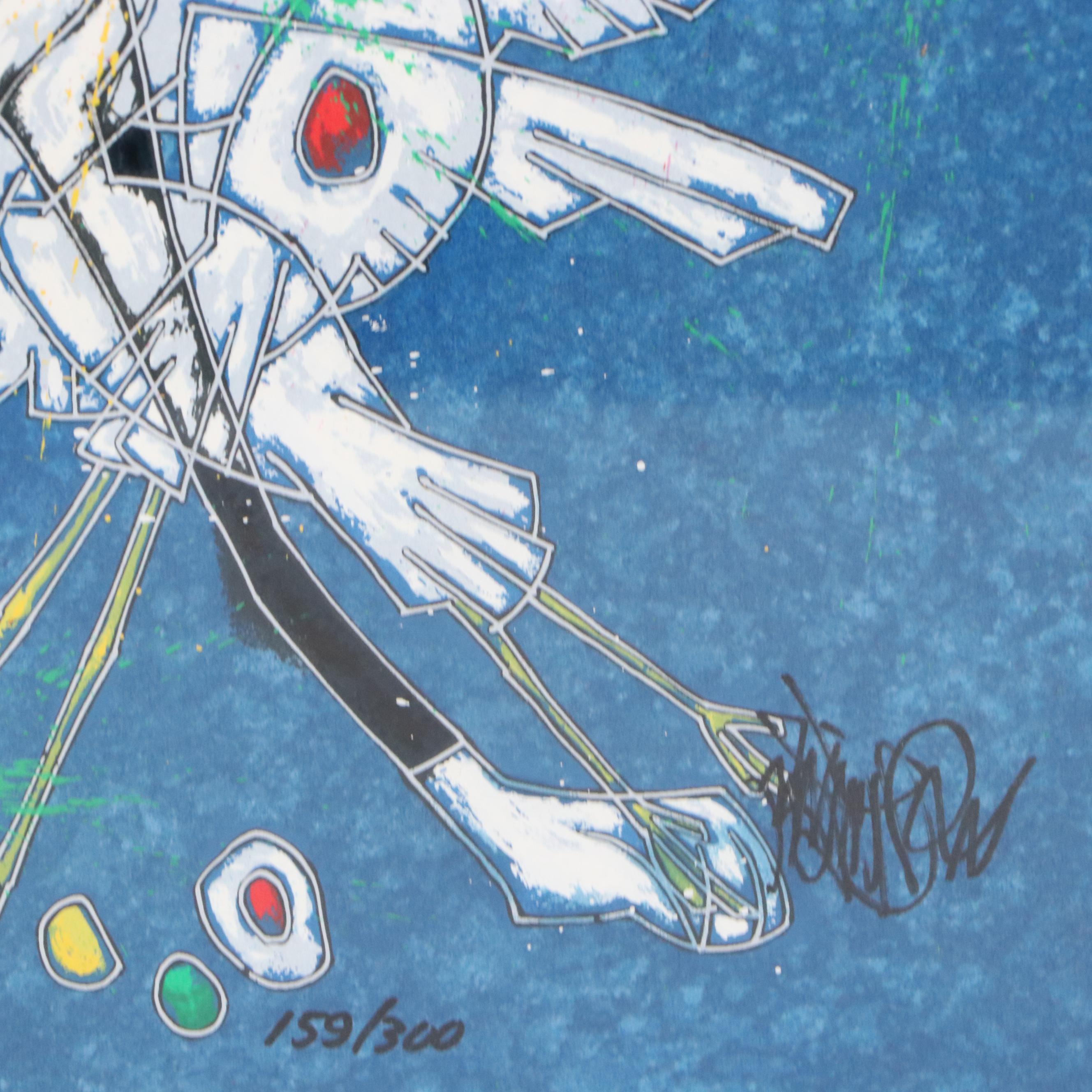 Tiefeng Jiang Serigraph "Song of Panthers," Late 20th Century