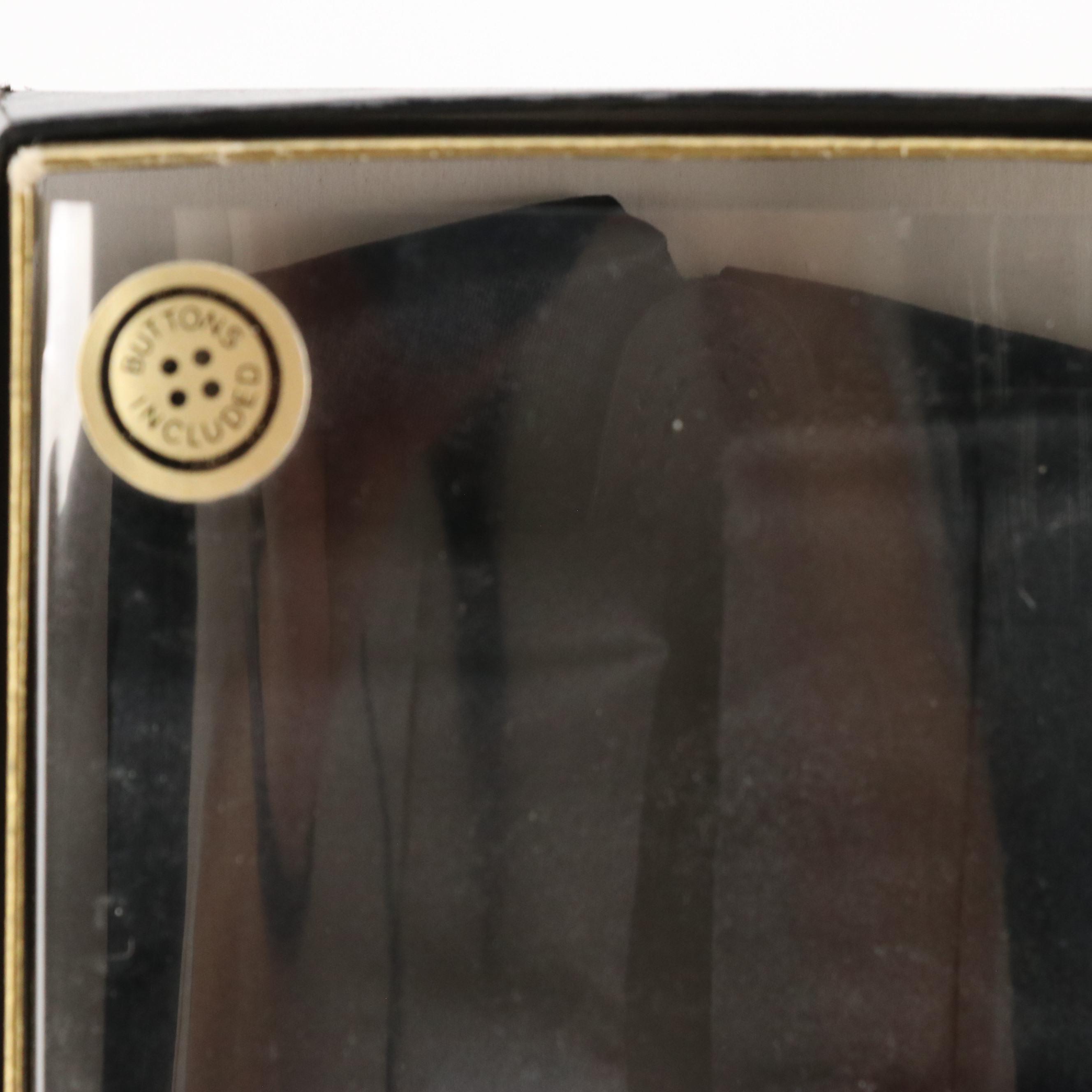 After Six Black Silk Cummerbund, Adolfo Bow Tie, Other Suspenders, With Boxes