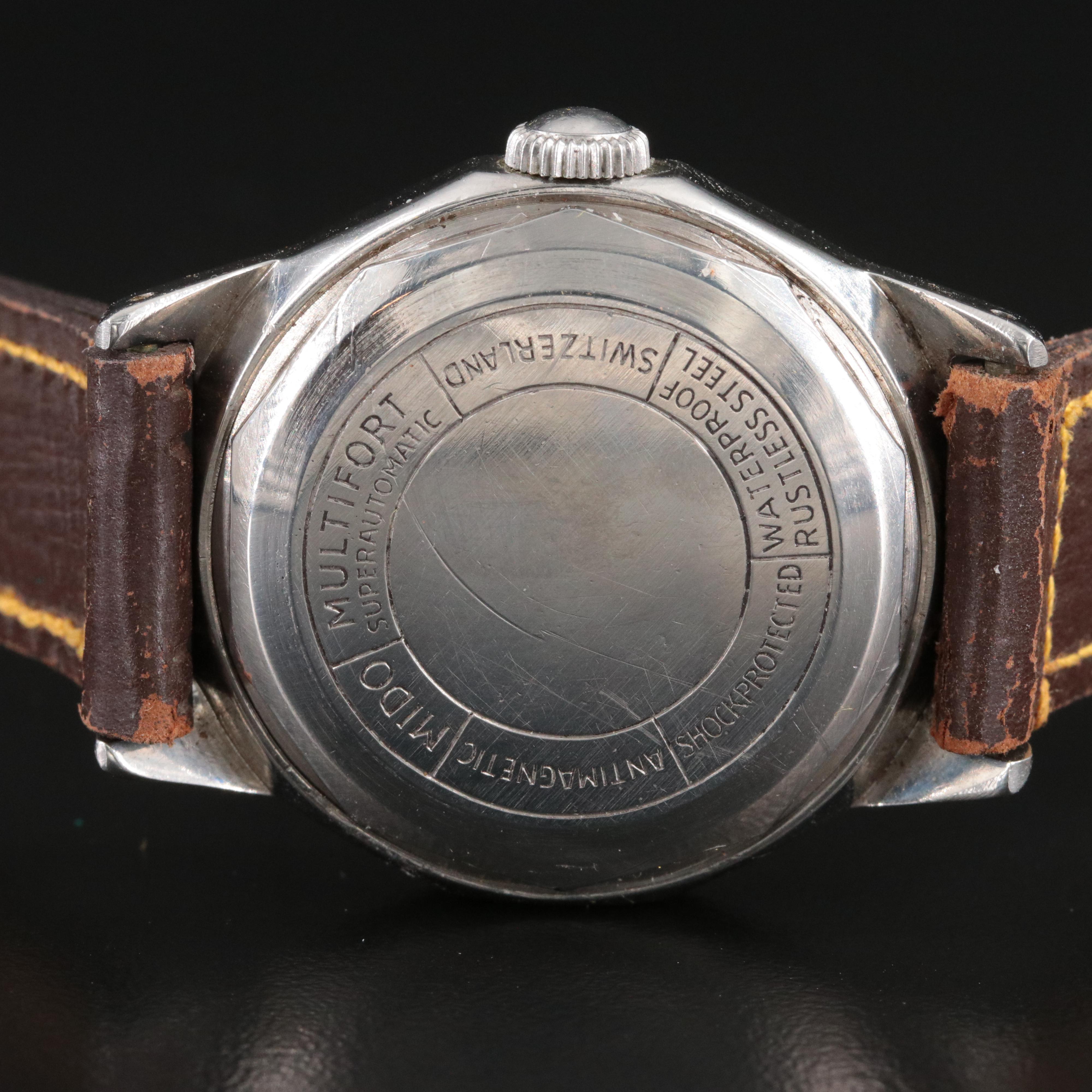 Vintage Mido Multifort Superautomatic Powerwind Watch