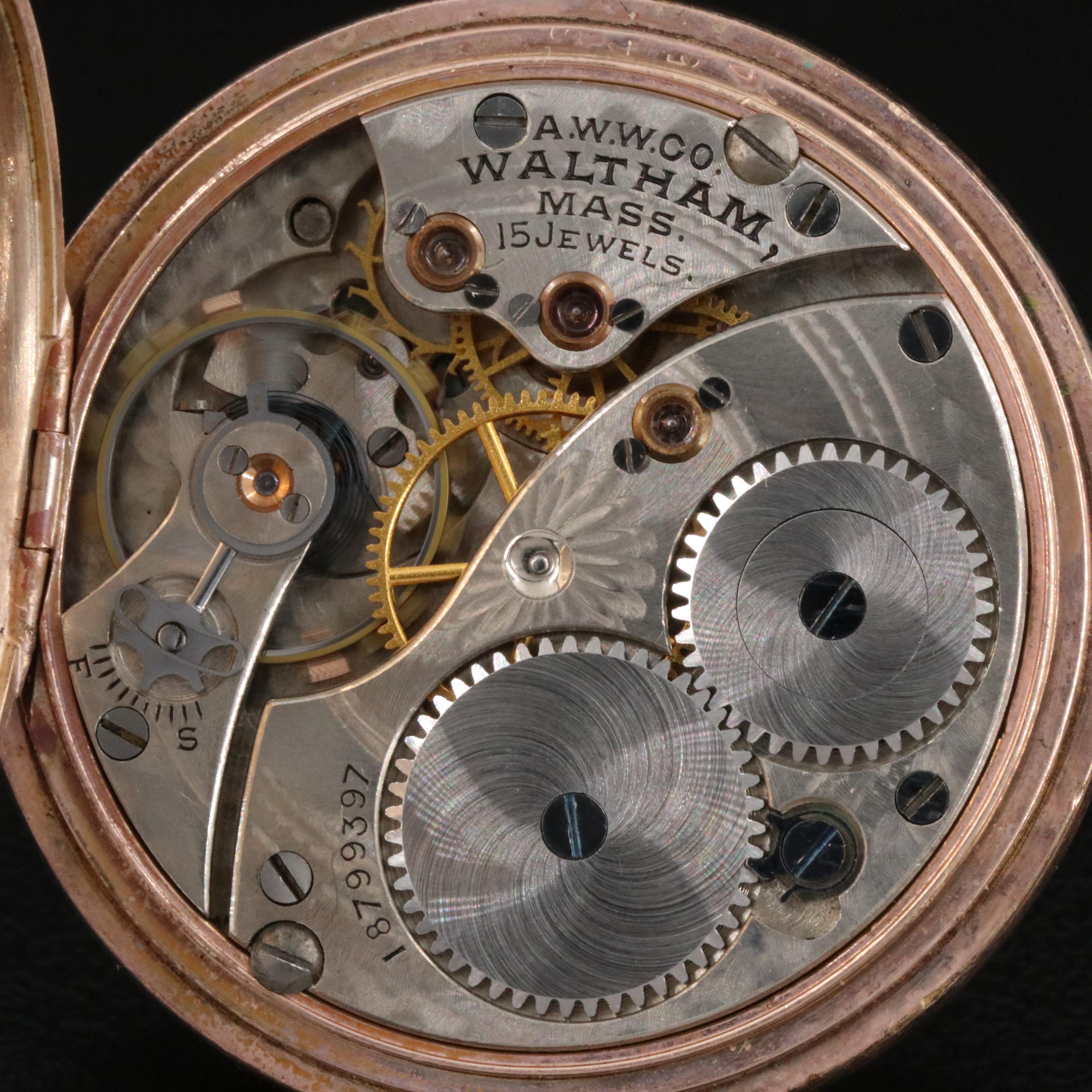 Waltham Gold Filled Pocket Watch #1907