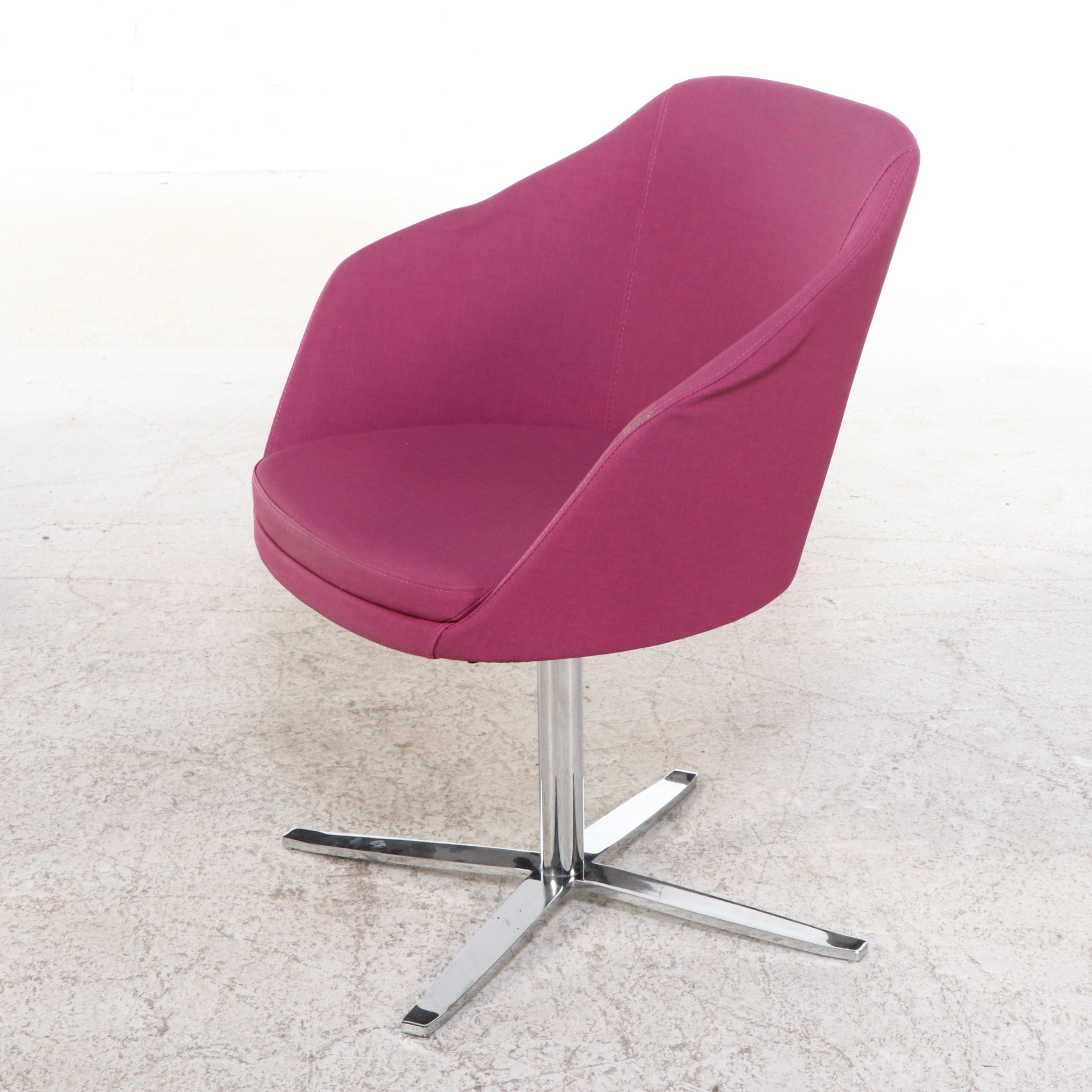 Pair of Global Upholstery Co. Modern Pink Armchairs