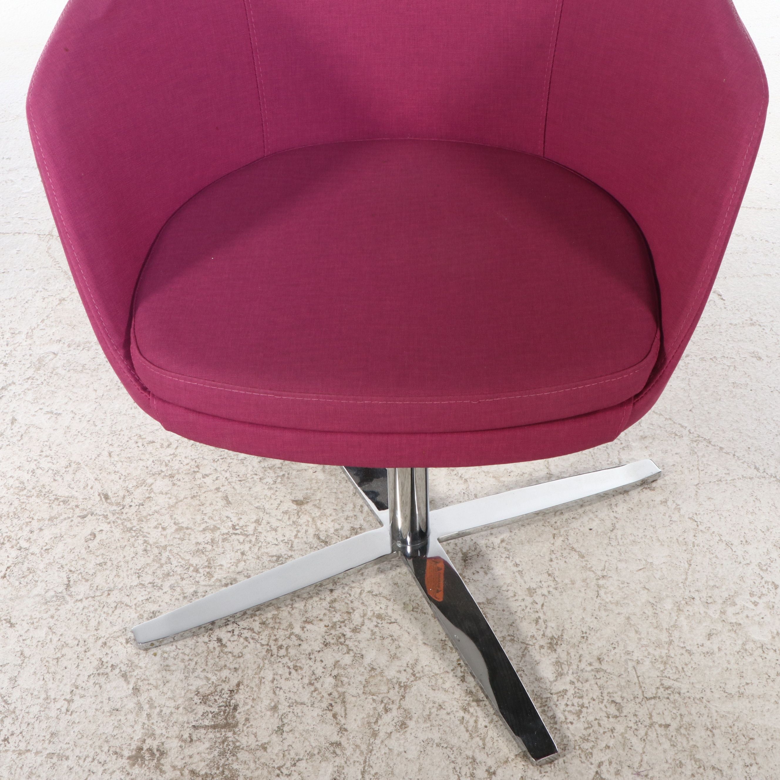 Pair of Global Upholstery Co. Modern Pink Armchairs