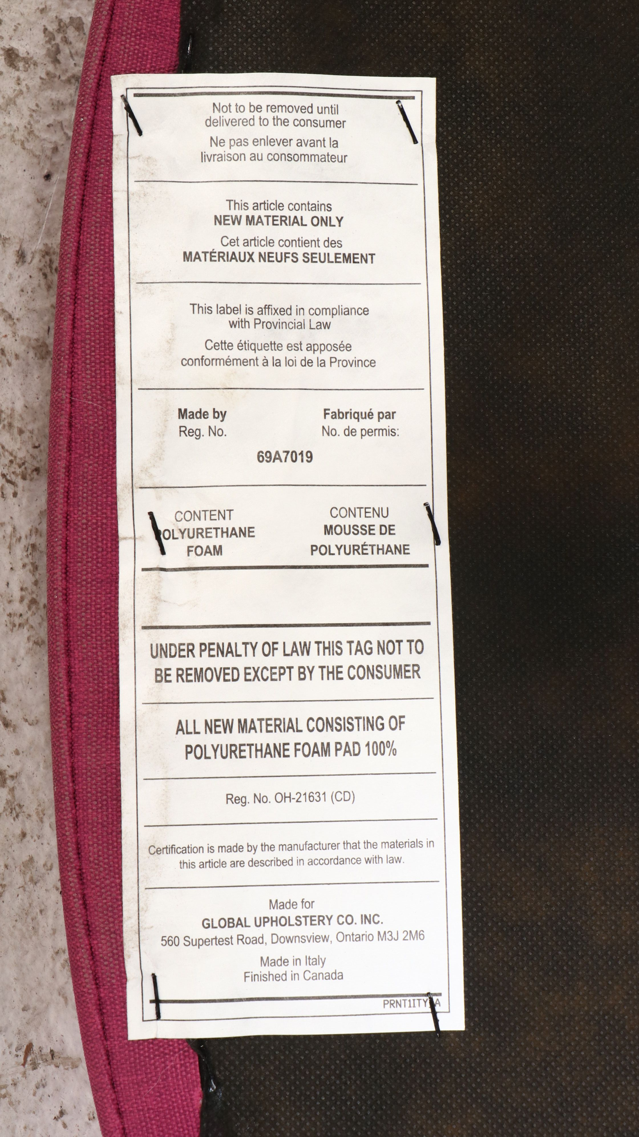 Pair of Global Upholstery Co. Modern Pink Armchairs