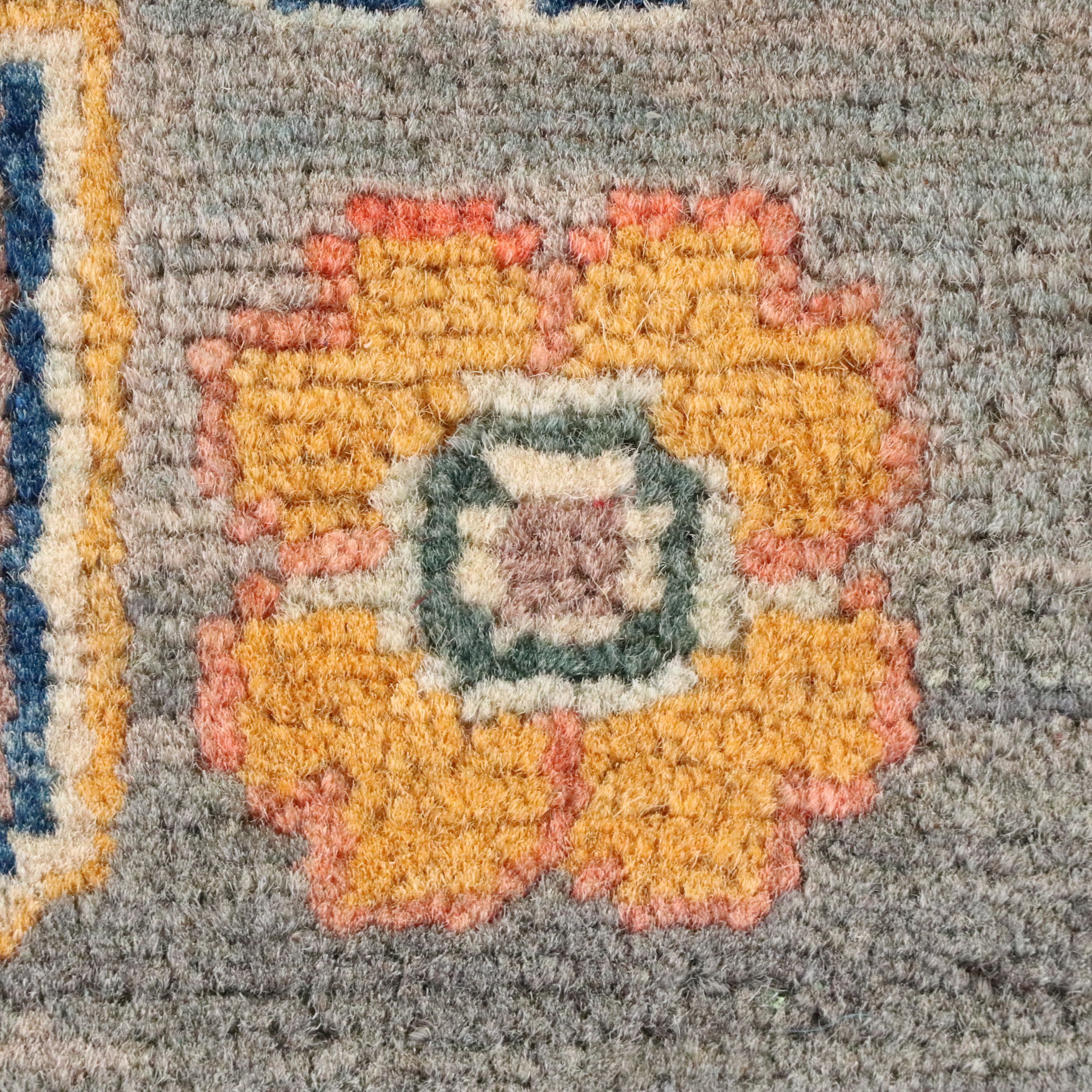 4'1 x 5'8 Hand-Knotted Pakistani Kazak Area Rug